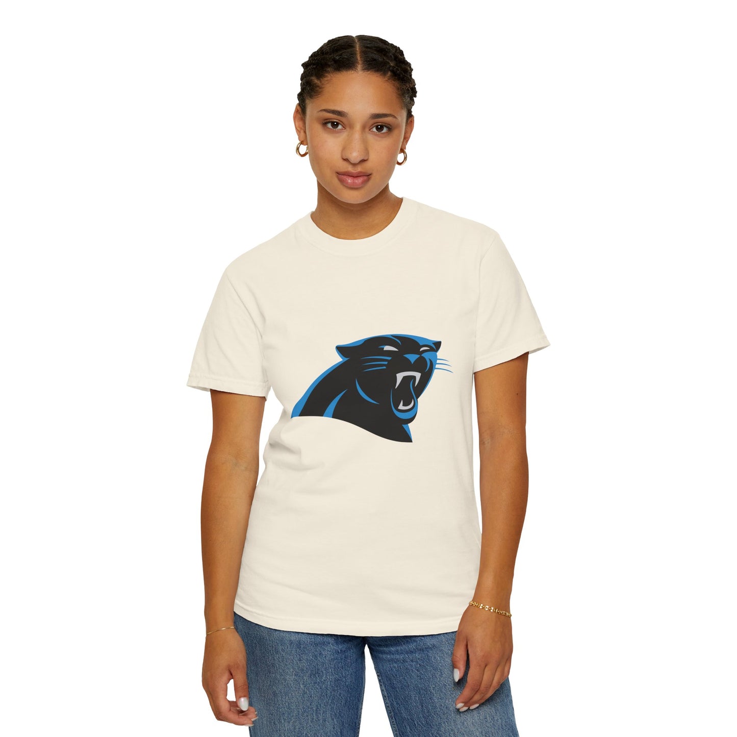 Carolina Panthers Go Panthers Garment-Dyed T-Shirt – Premium Cotton Tee for Customization