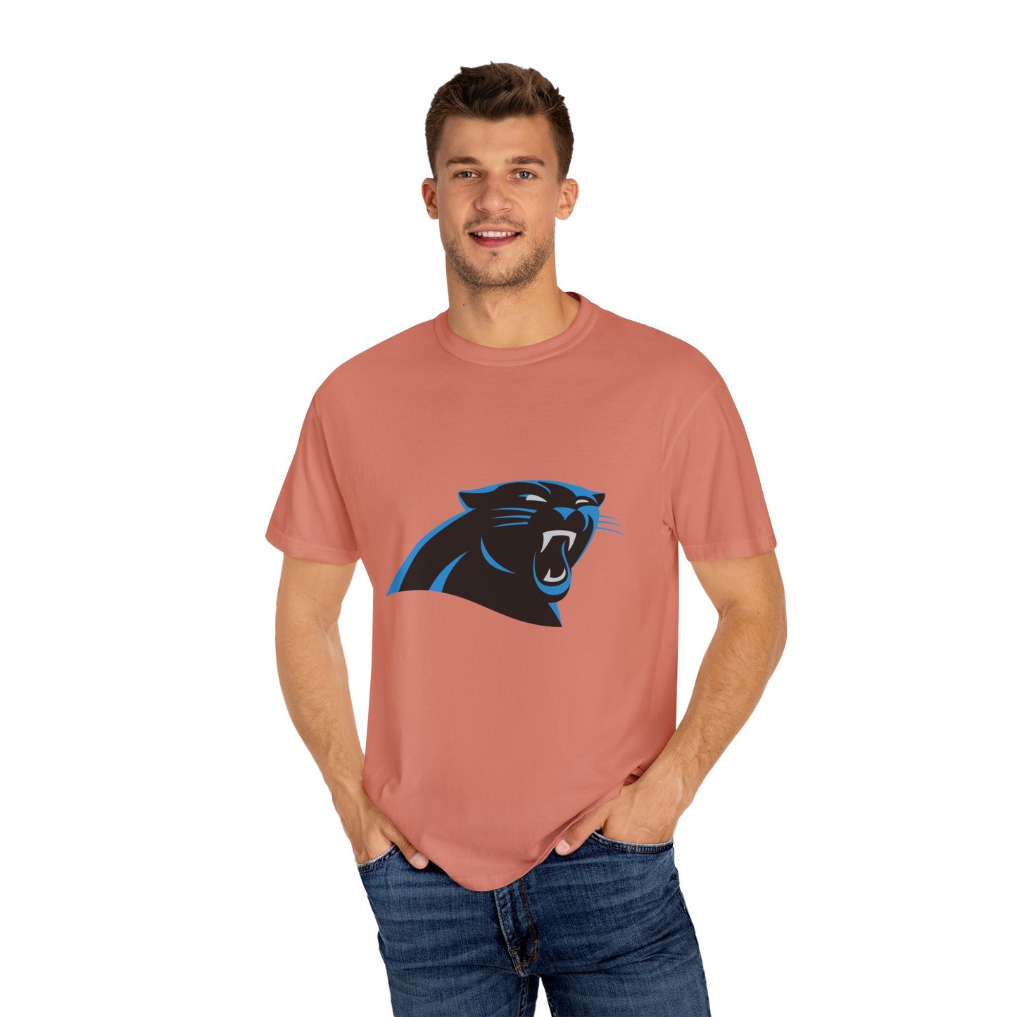 Carolina Panthers Go Panthers Garment-Dyed T-Shirt – Premium Cotton Tee for Customization