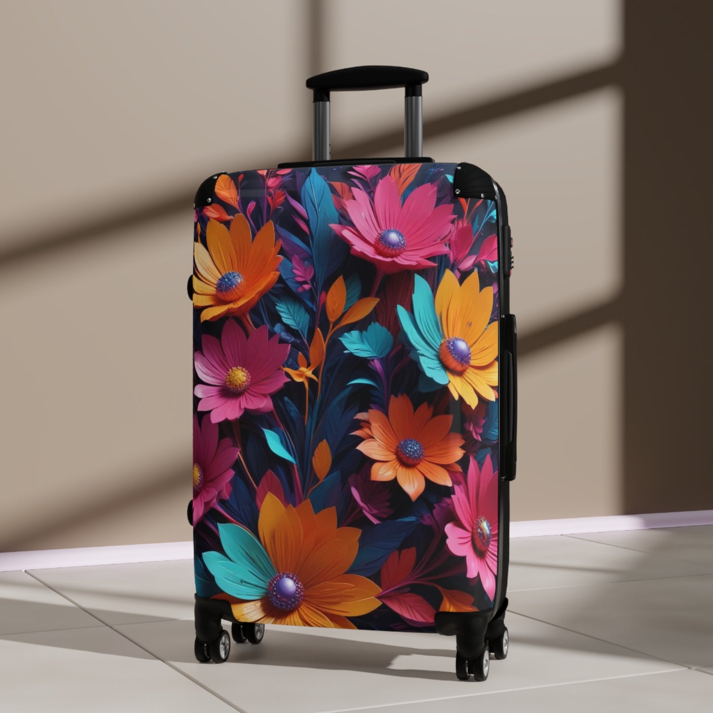 Nature Flowers Floral Colorful Art Carry-On Suitcase - Stylish Luggage for Travelers
