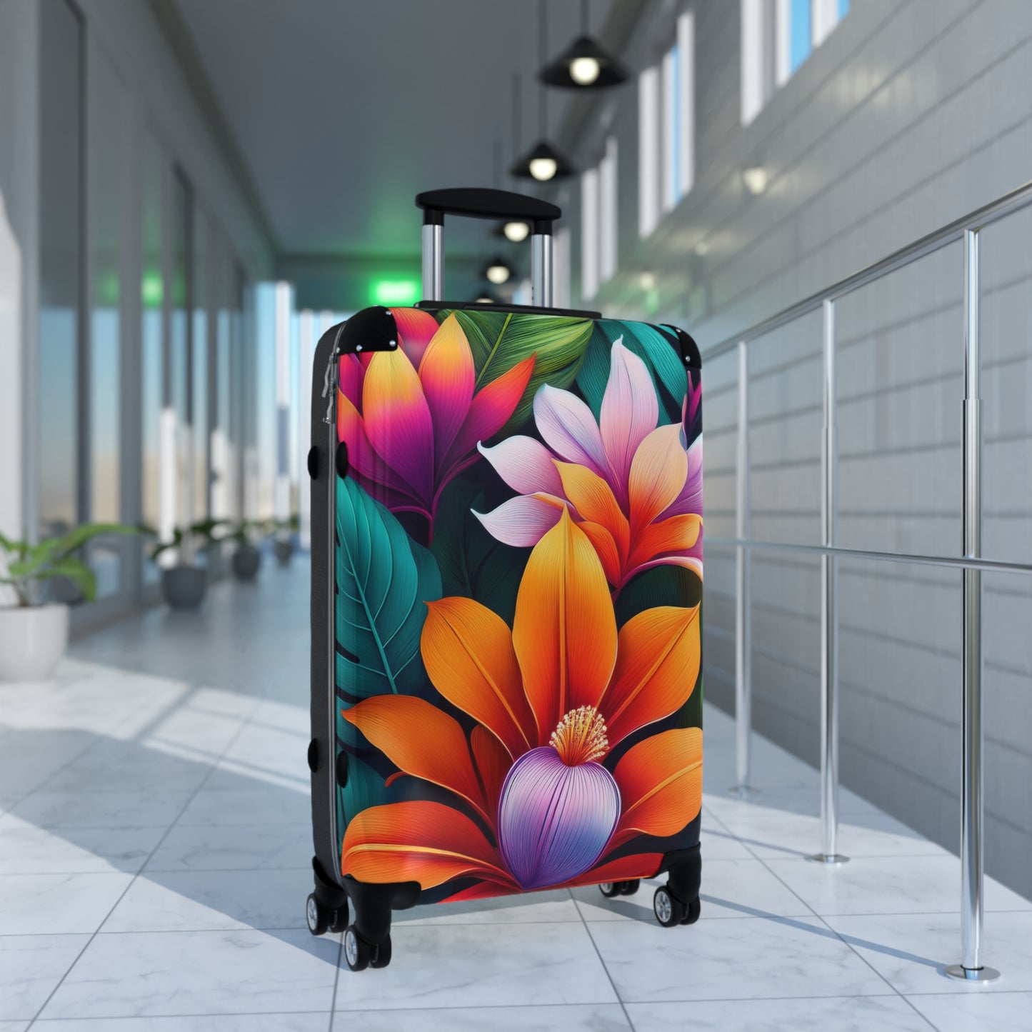 Nature Flowers Floral Tropical Art Carry-On Suitcase - Stylish Luggage for Travelers