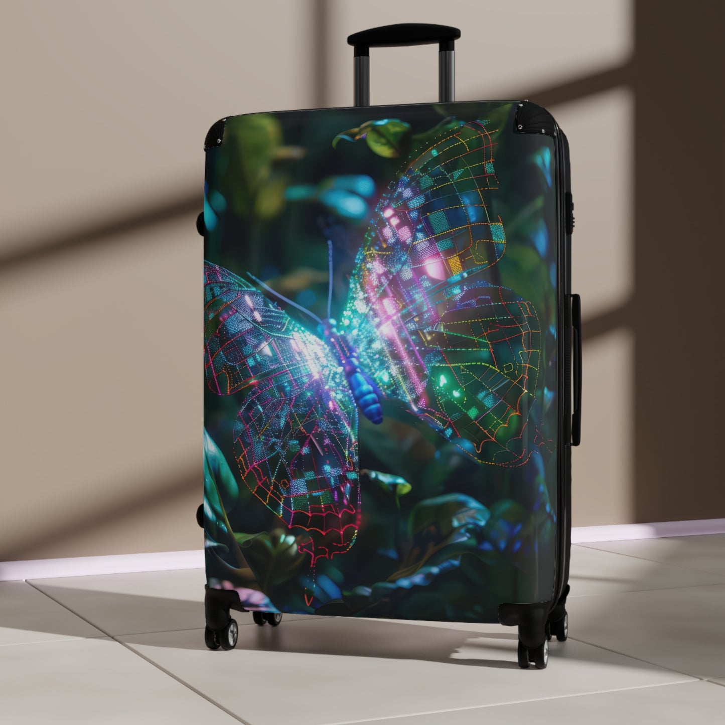 Nature Butterflies Glowing Art Carry-On Suitcase - Stylish Luggage for Travelers