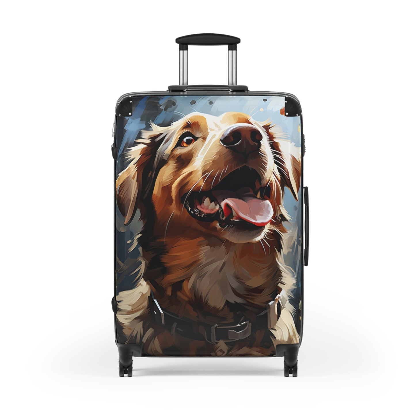 Nature Flowers Floral Happy Dog Art Carry-On Suitcase - Stylish Luggage for Travelers
