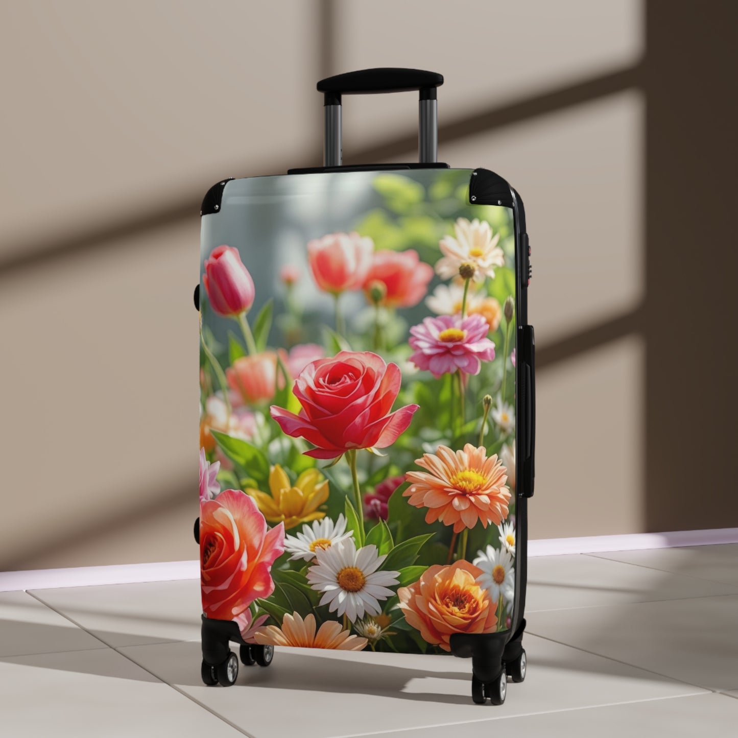 Nature Flowers Floral Garden Scene Art Carry-On Suitcase - Stylish Luggage for Travelers