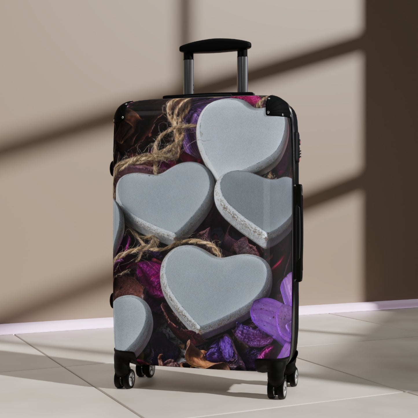Love Heart Decor Art Carry-On Suitcase - Stylish Luggage for Travelers