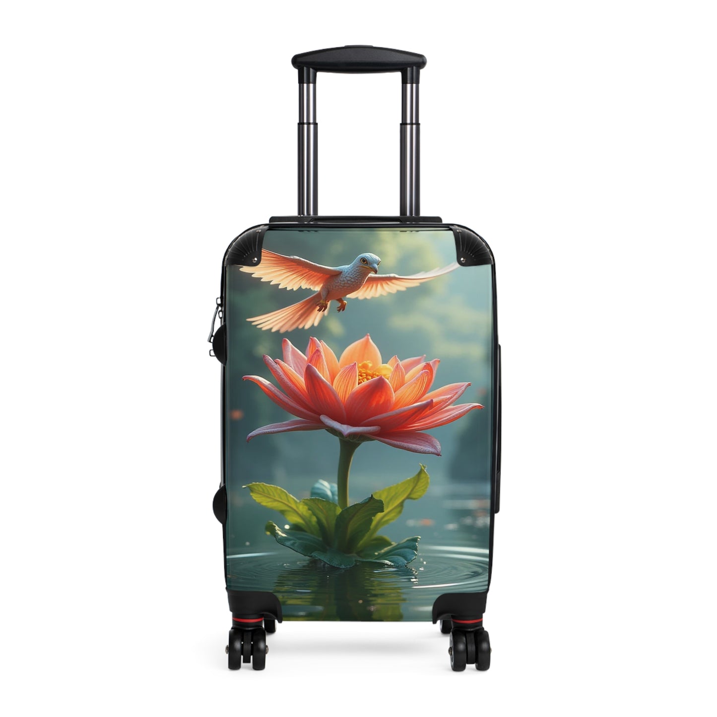 Nature Flowers Floral Bird Kissed Art Carry-On Suitcase - Stylish Luggage for Travelers