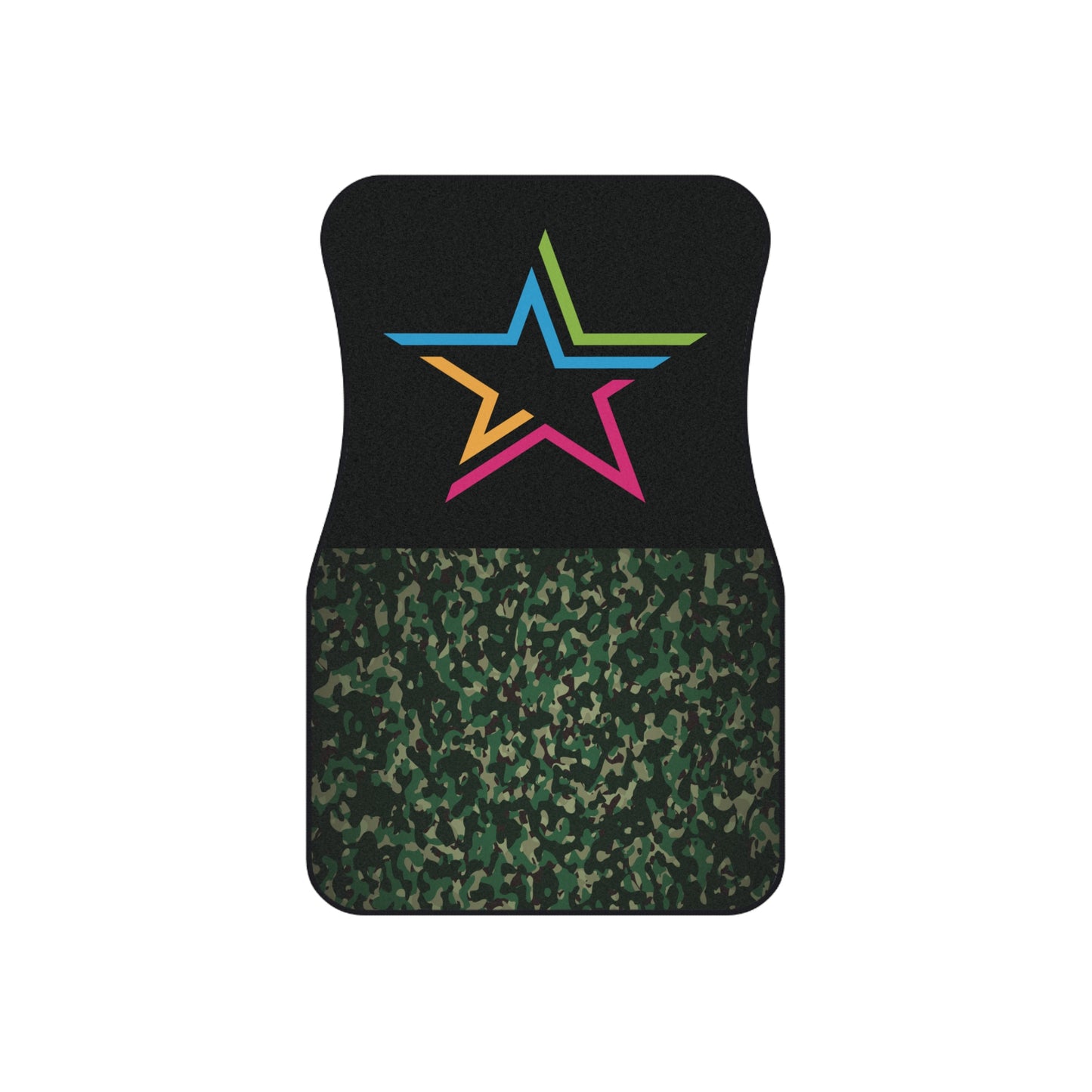 Army Star Car Floor Mats – 2-Piece Front Set, Durable & Stylish, Universal Fit