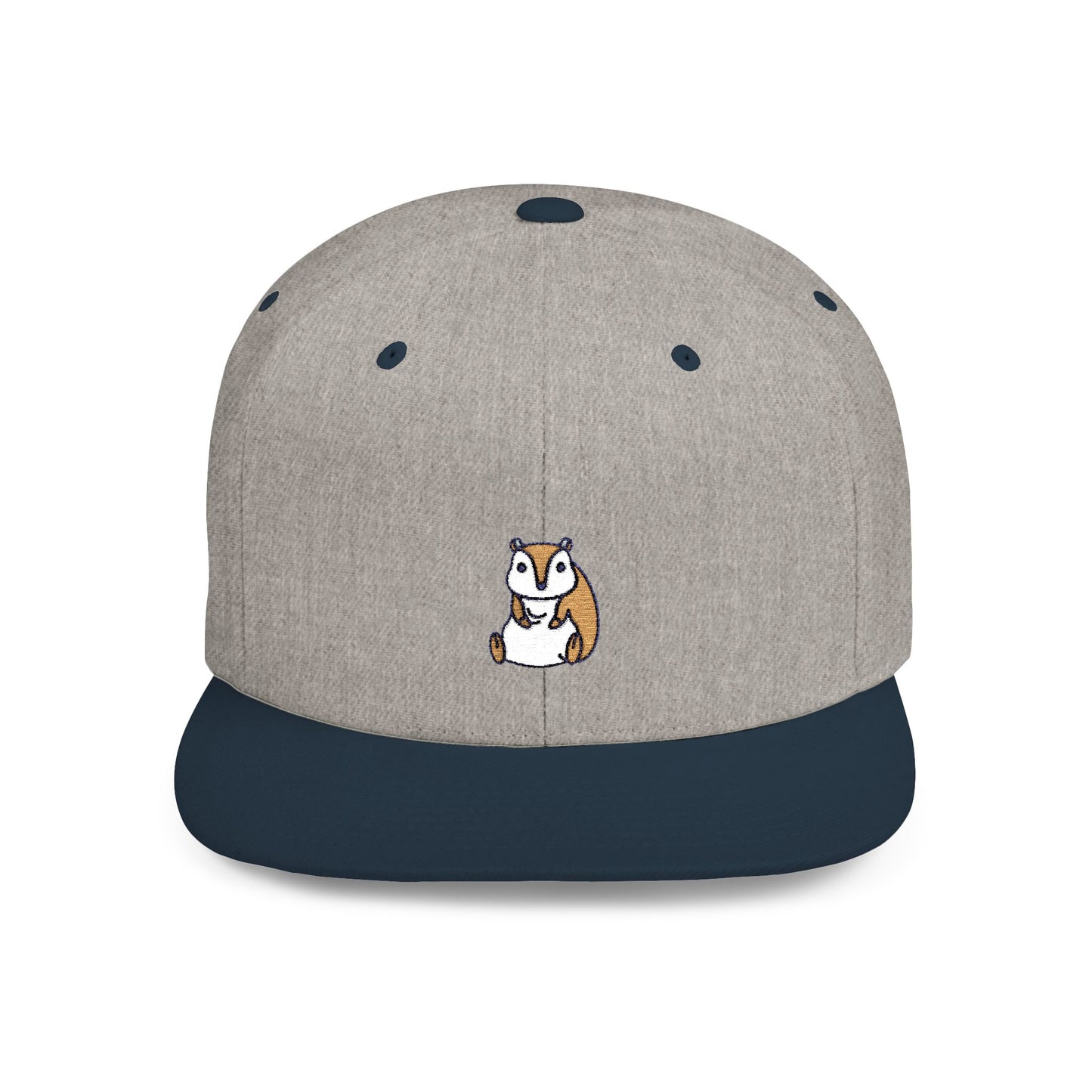 Icons Embroidered Hamster Flat Bill Snapback – Lightweight, Custom Fit, Premium Quality