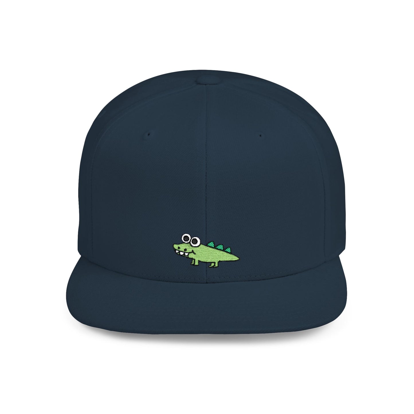 Icons Embroidered Crocodile Flat Bill Snapback – Lightweight, Custom Fit, Premium Quality