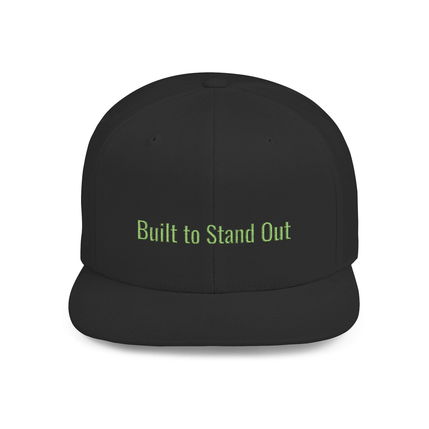 Text Build To Stand Out Flat Bill Snapback – Lightweight, Custom Fit, Premium Quality