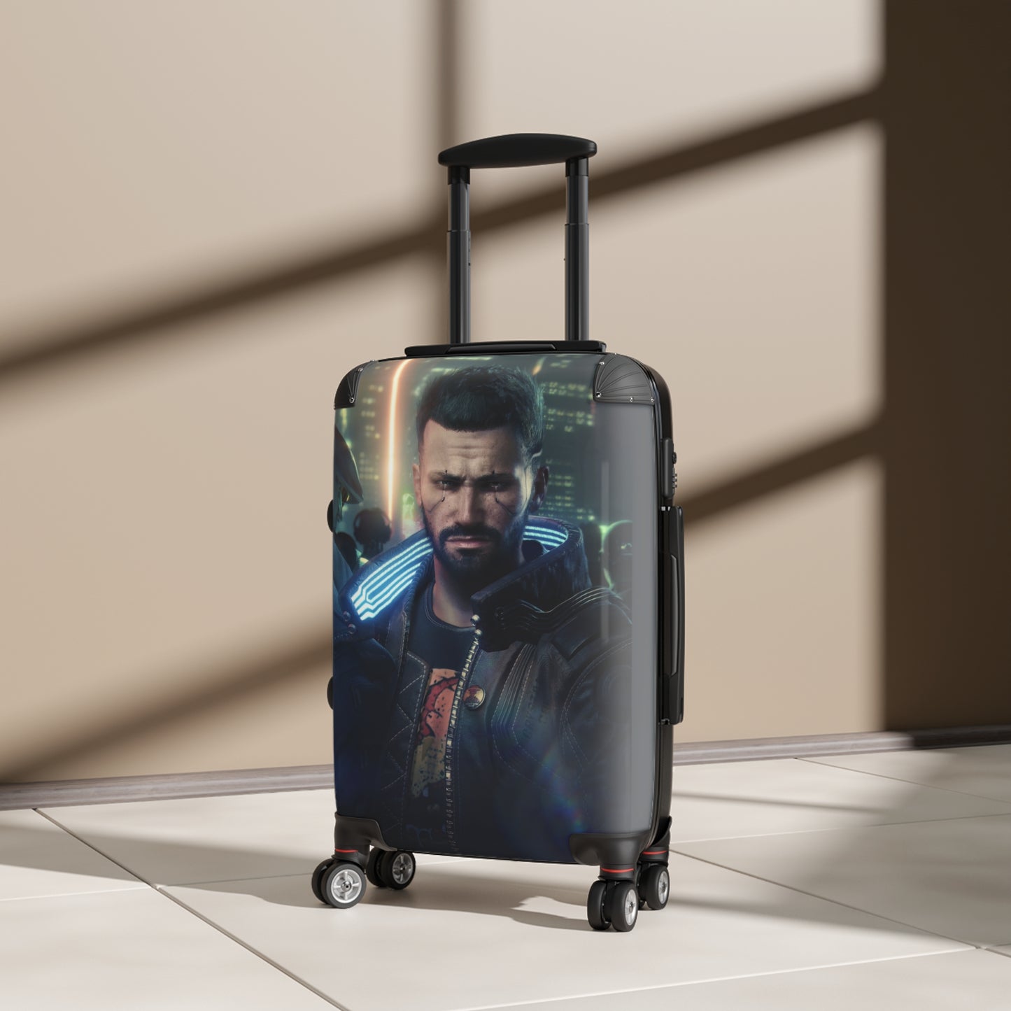Video Games Cyberpunk 2077 Male Carry-On Suitcase - Stylish Luggage for Travelers