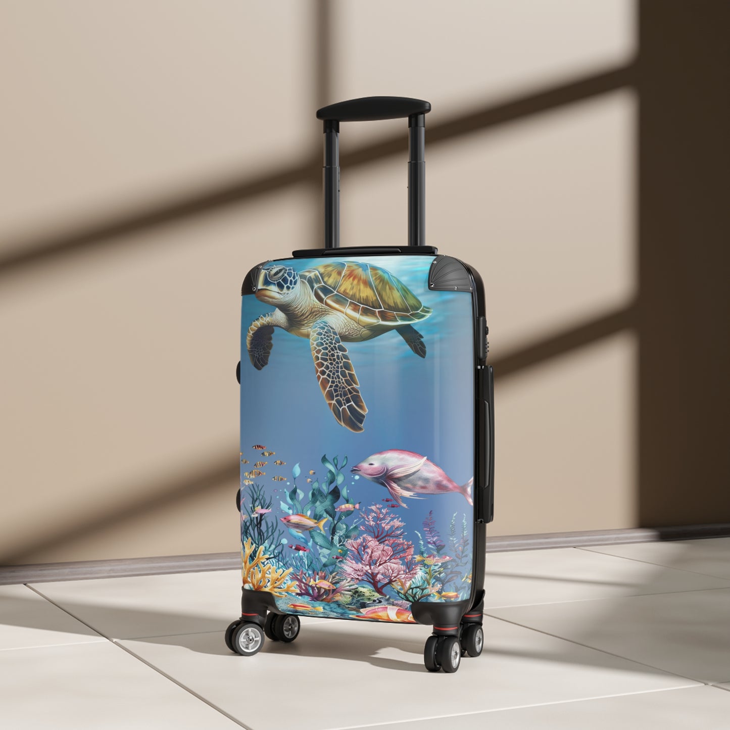 Nature Ocean Sea Turtle Art Carry-On Suitcase - Stylish Luggage for Travelers