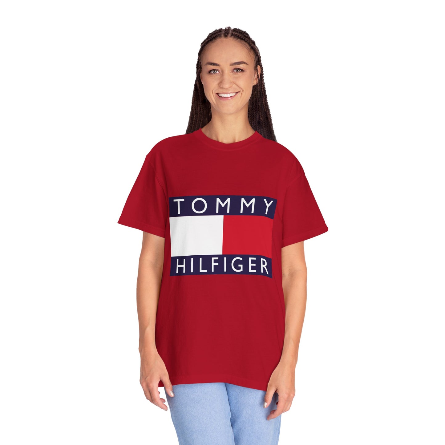 Tommy Hilfiger Garment-Dyed T-Shirt – Premium Cotton Tee for Customization