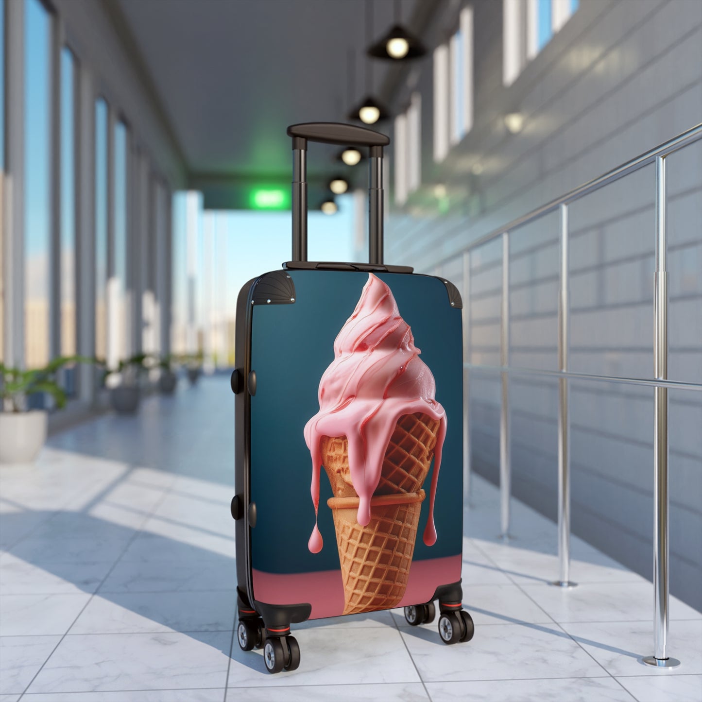 Nature Summer Pink Ice Cream Carry-On Suitcase - Stylish Luggage for Travelers