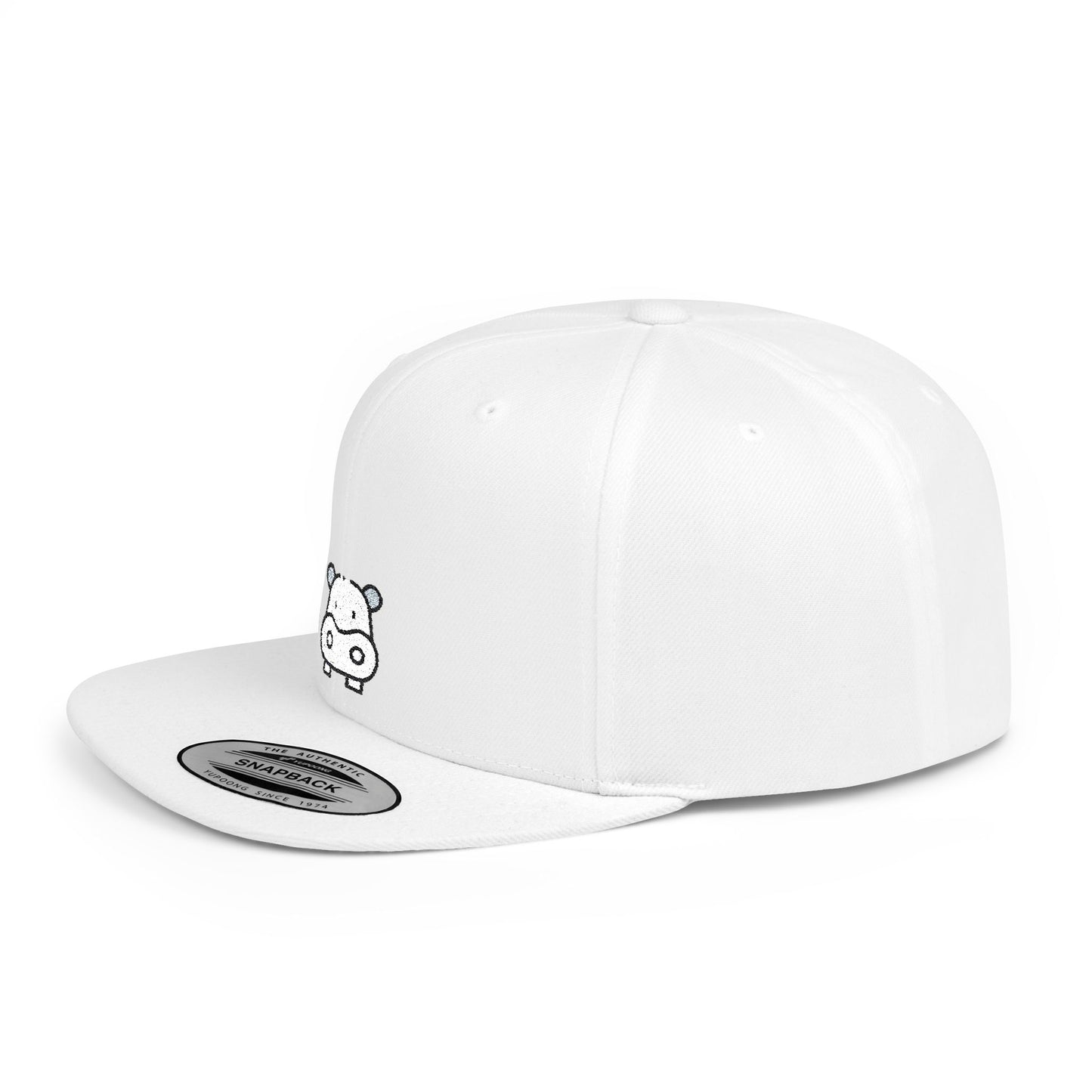 Icons Embroidered Hippopotamus Flat Bill Snapback – Lightweight, Custom Fit, Premium Quality