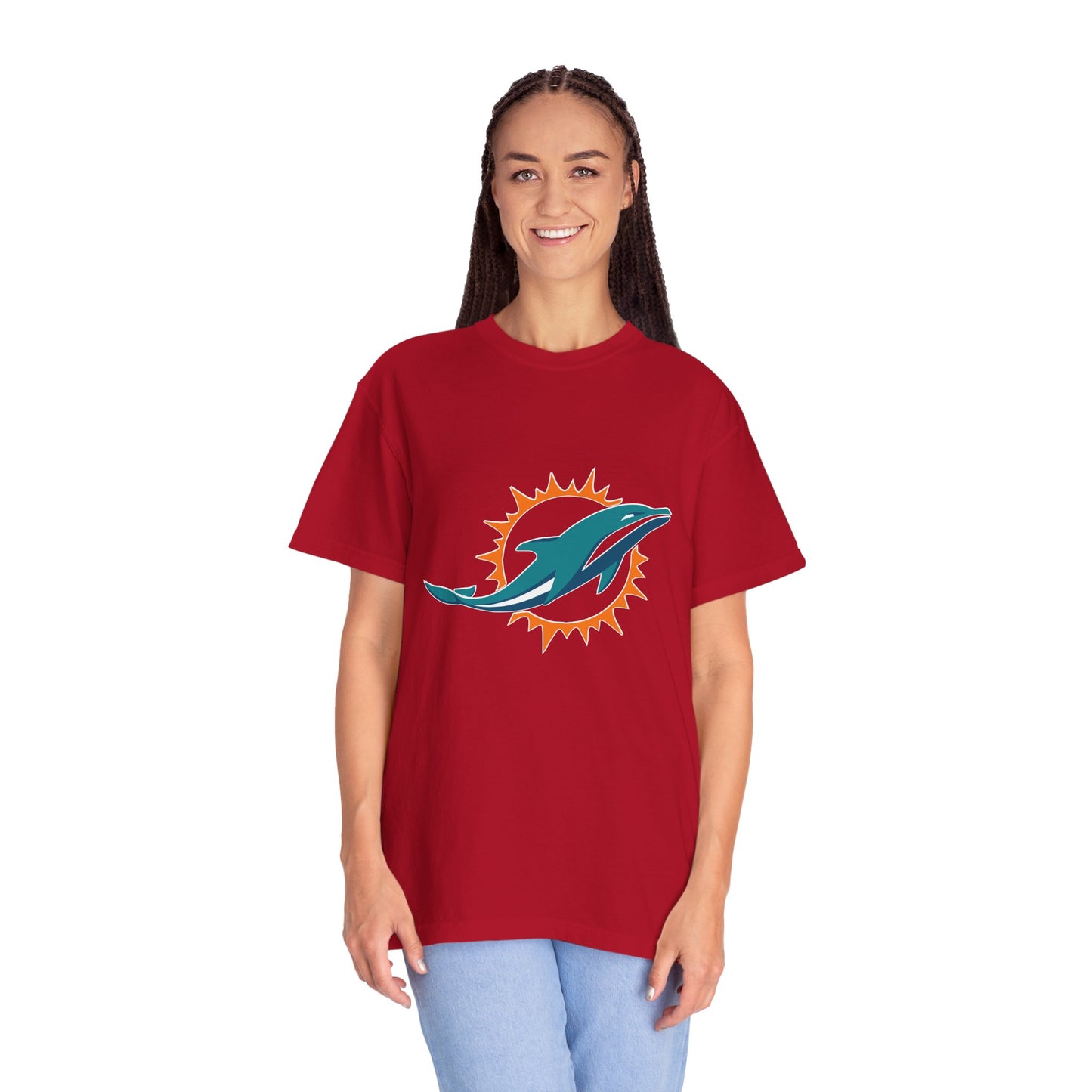 Miami Dolphins Football Merchandise Garment-Dyed T-Shirt – Premium Cotton Tee for Customization