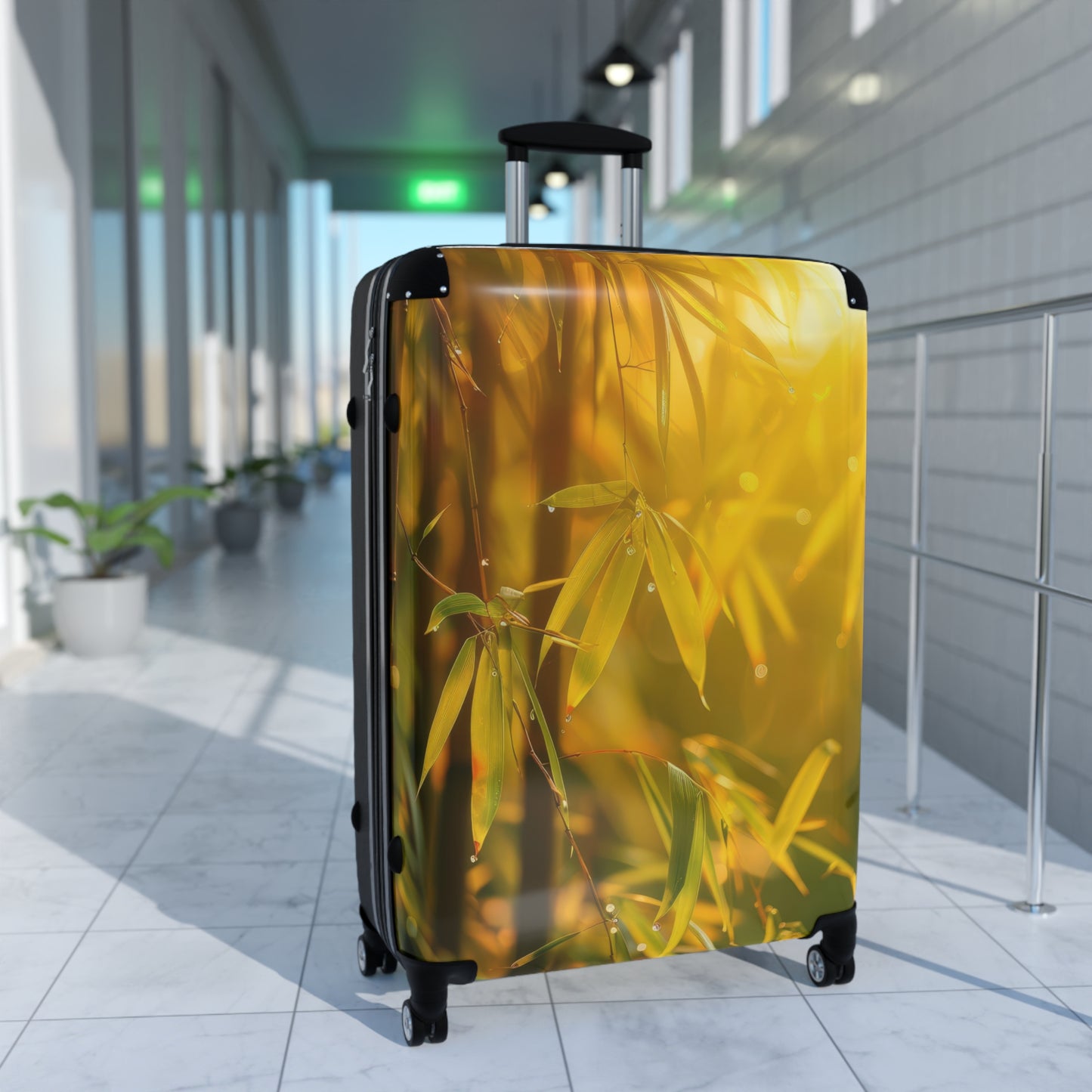 Nature Bamboo Leaves Art Carry-On Suitcase - Stylish Luggage for Travelers