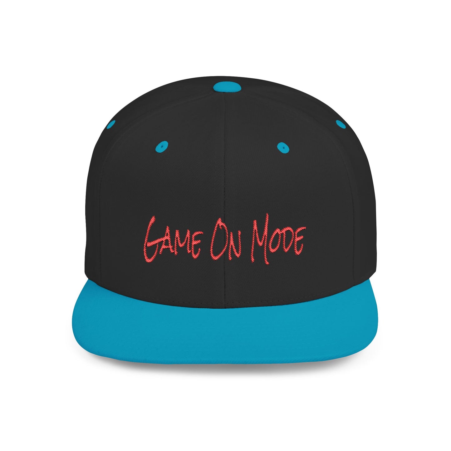Text Game On Mode Flat Bill Snapback – Lightweight, Custom Fit, Premium Quality