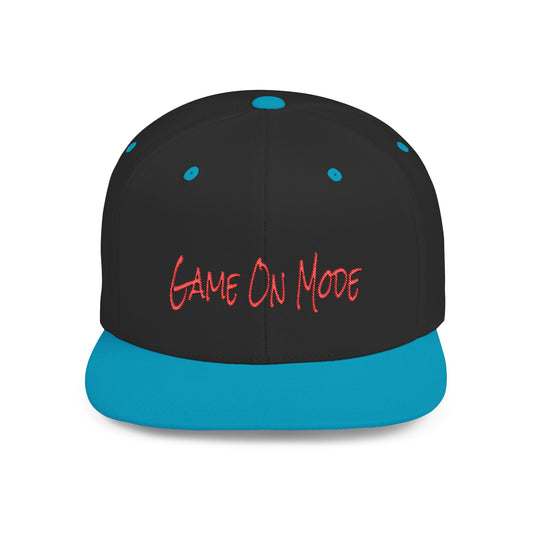 Text Game On Mode Flat Bill Snapback – Lightweight, Custom Fit, Premium Quality