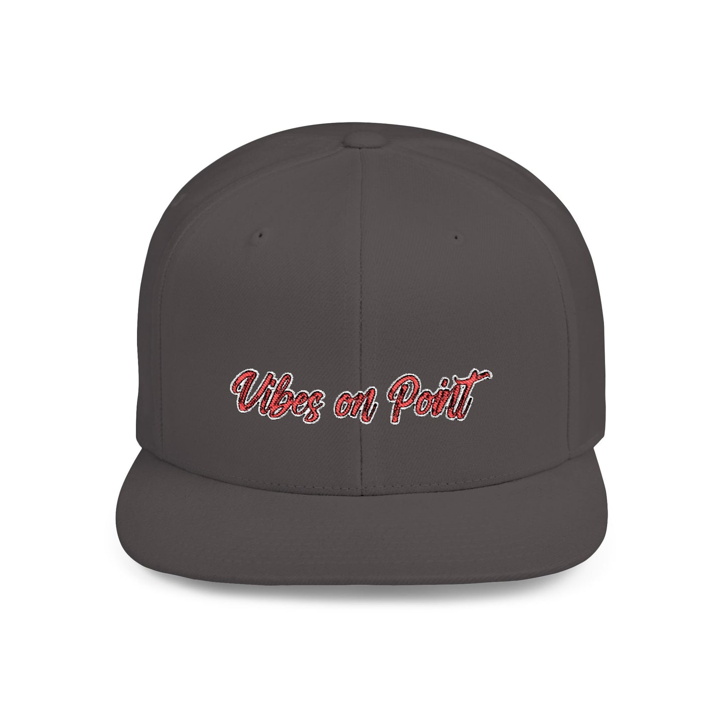 Text Vibes On Point Flat Bill Snapback – Lightweight, Custom Fit, Premium Quality