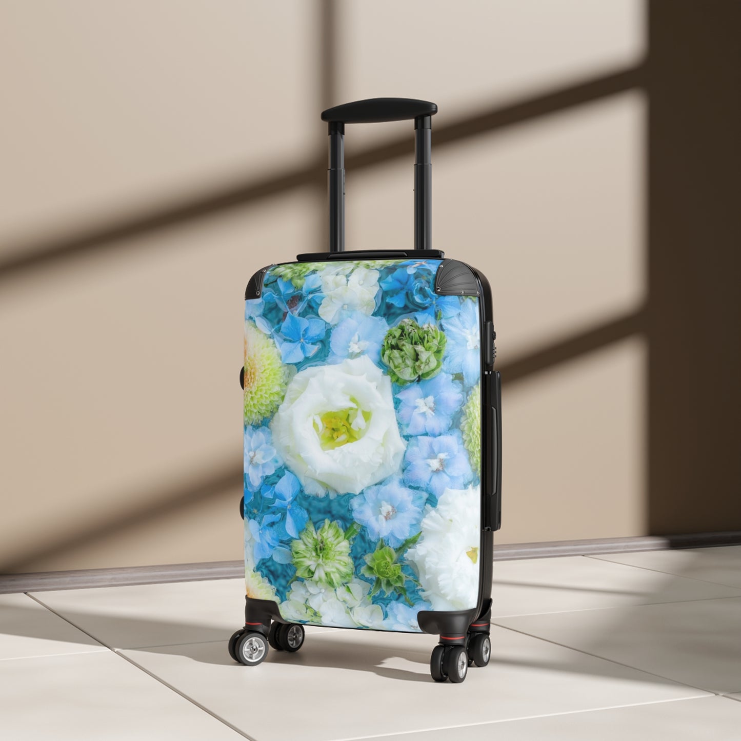 Nature Flowers Floral Blue Art Carry-On Suitcase - Stylish Luggage for Travelers