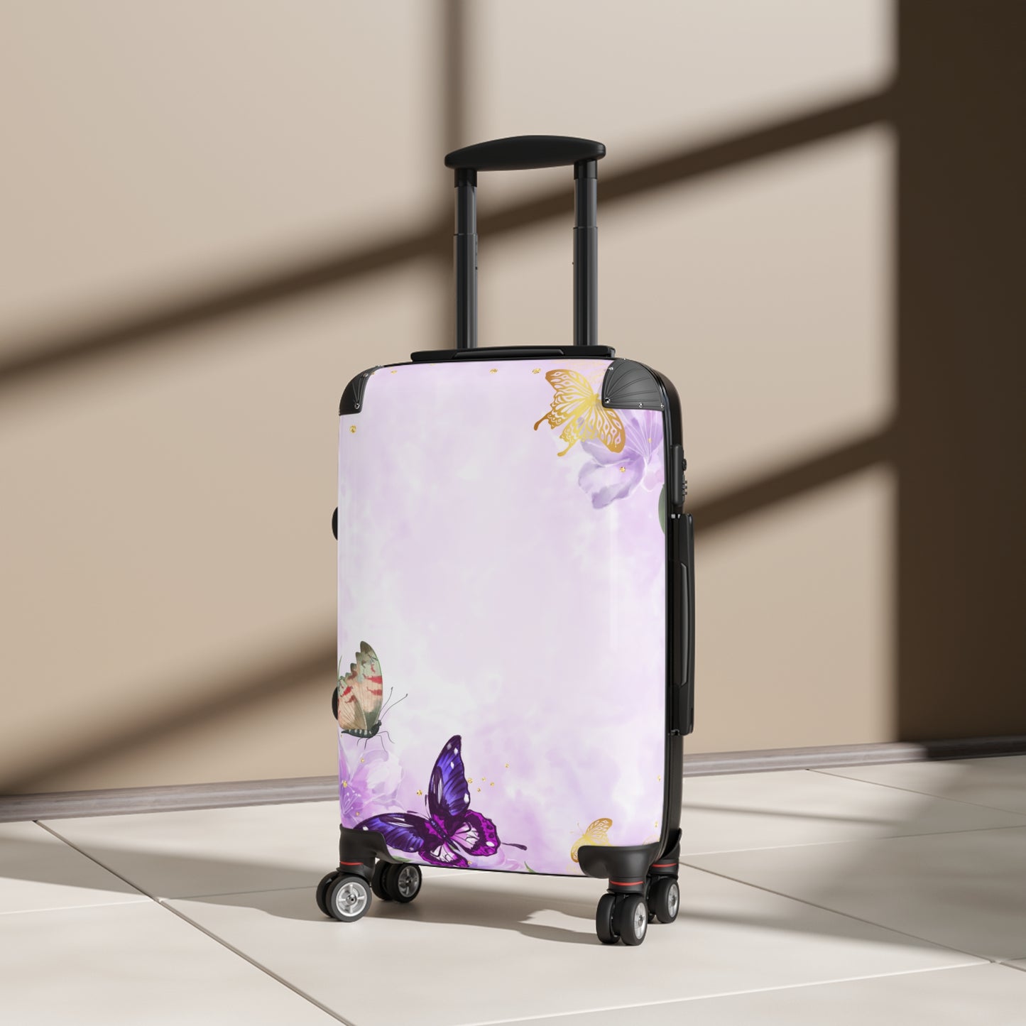 Nature Butterflies Flower Elegant Art Carry-On Suitcase - Stylish Luggage for Travelers