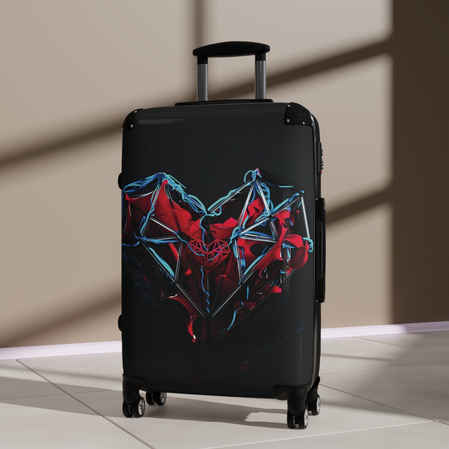 Abstract Heart Digital Art Carry-On Suitcase - Stylish Luggage for Travelers
