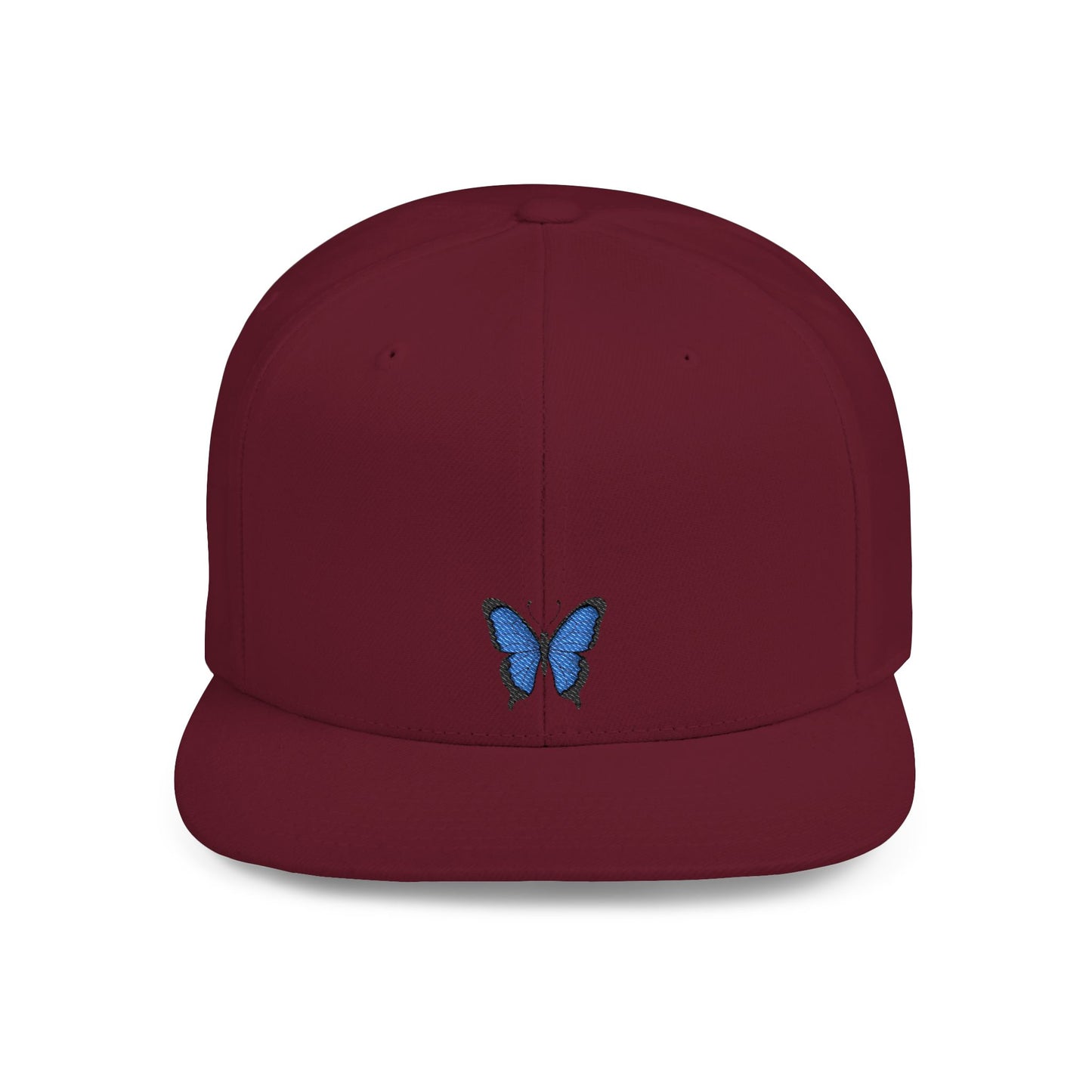 Icons Embroidered Butterfly Flat Bill Snapback – Lightweight, Custom Fit, Premium Quality