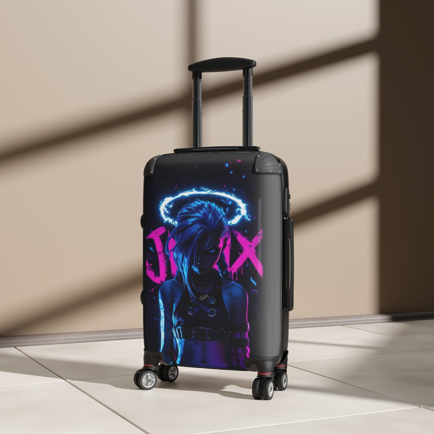 Video Games Jinx Neon League of Legends Carry-On Suitcase - Stylish Luggage for Travelers