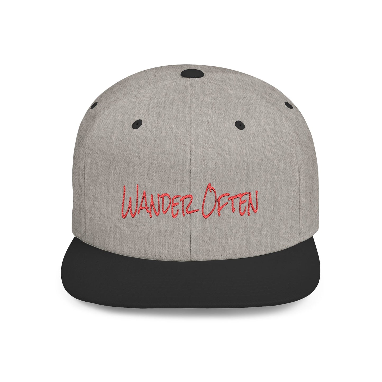 Text Roam Free Flat Bill Snapback – Lightweight, Custom Fit, Premium Quality