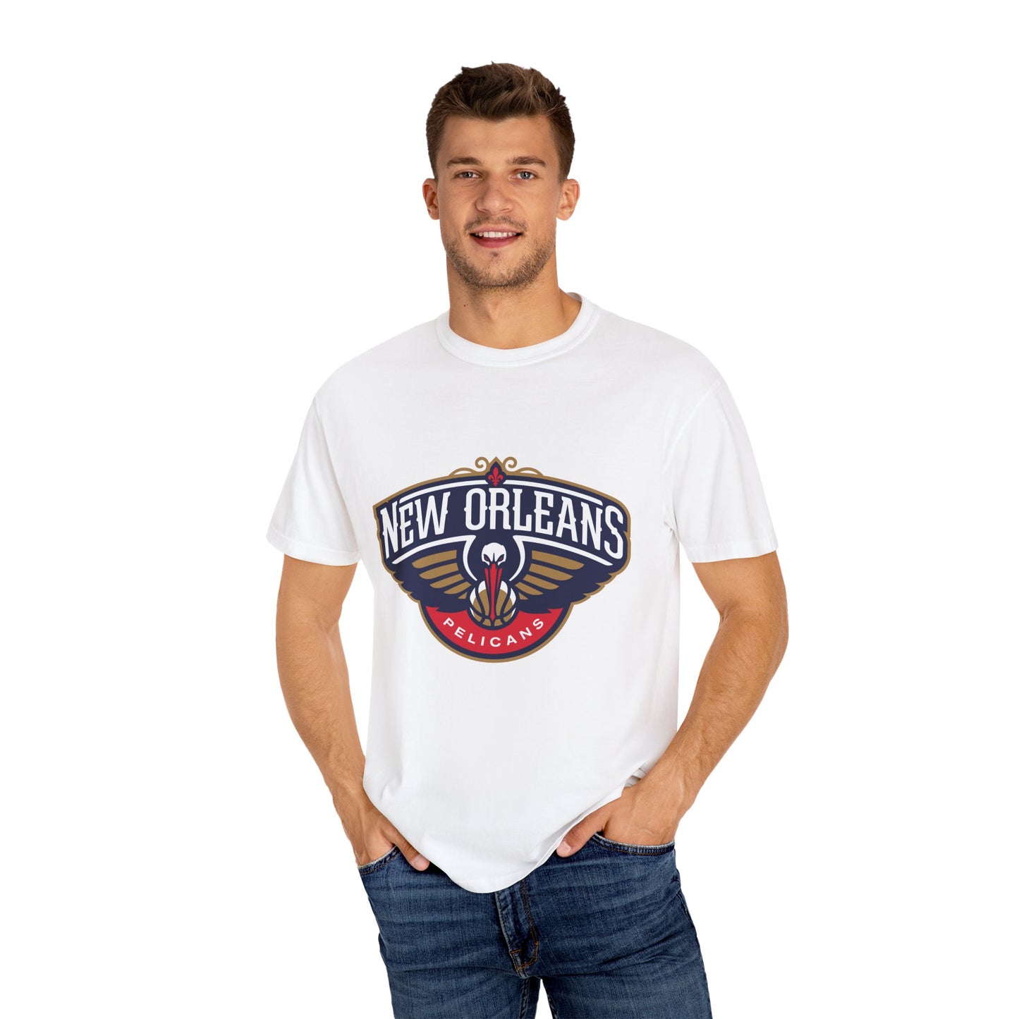 New Orleans Pelicans Garment-Dyed T-Shirt – Premium Cotton Tee for Customization