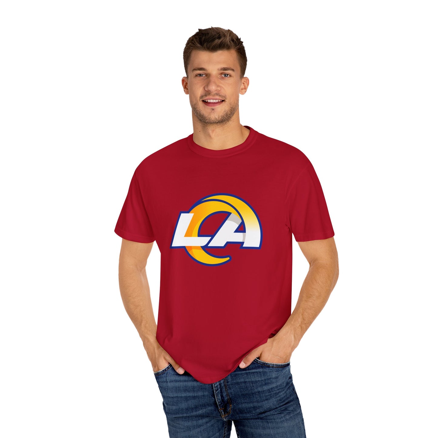 Los Angeles Rams Merchandise Garment-Dyed T-Shirt – Premium Cotton Tee for Customization