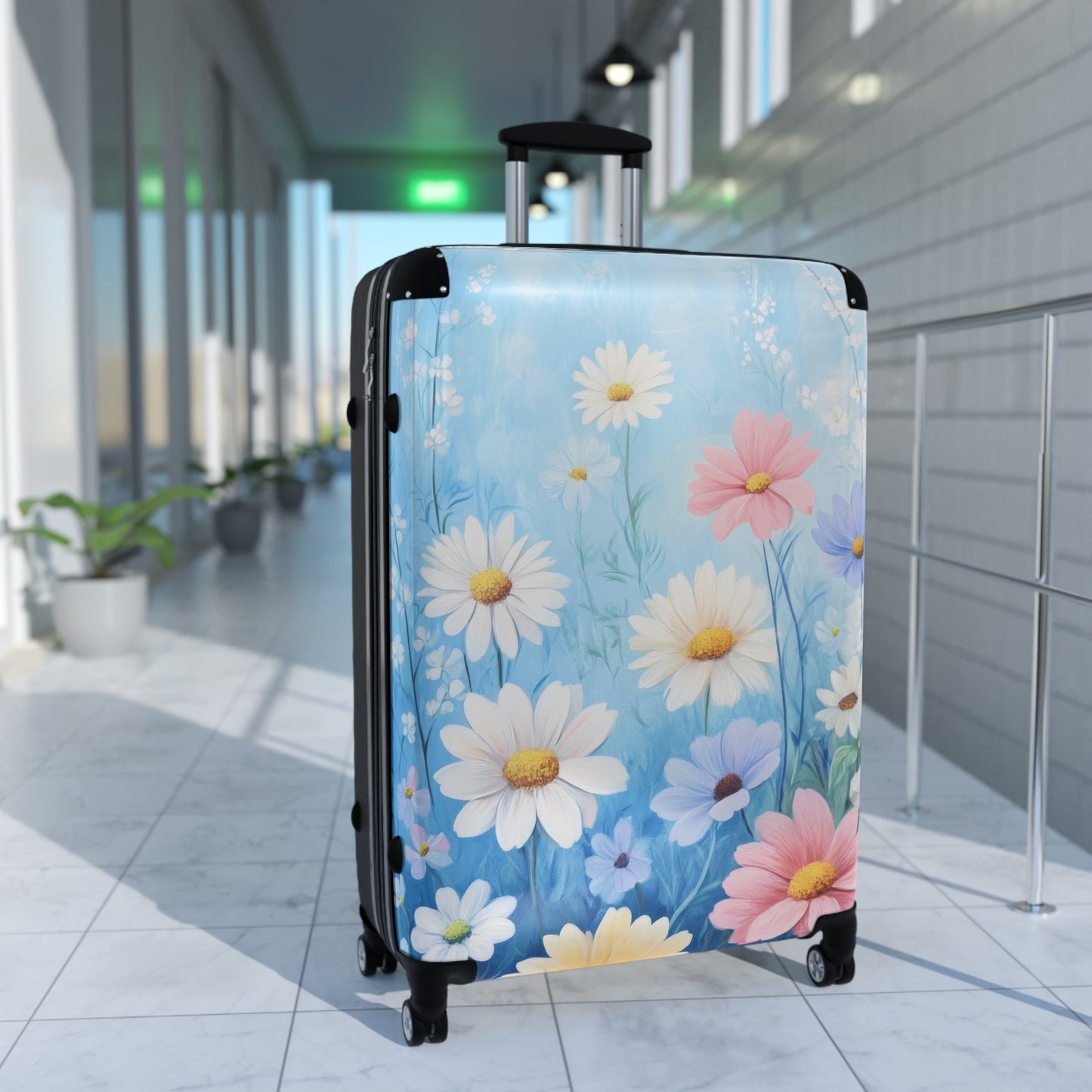 Nature Flowers Floral Vibrant Wild Flowers Painting Art Carry-On Suitcase - Stylish Luggage for Travelers