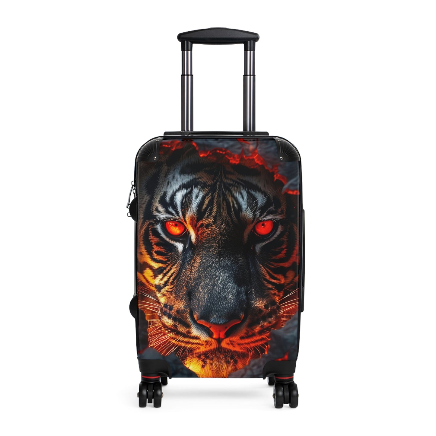 Animals Fire Tiger Face Carry-On Suitcase - Stylish Luggage for Travelers