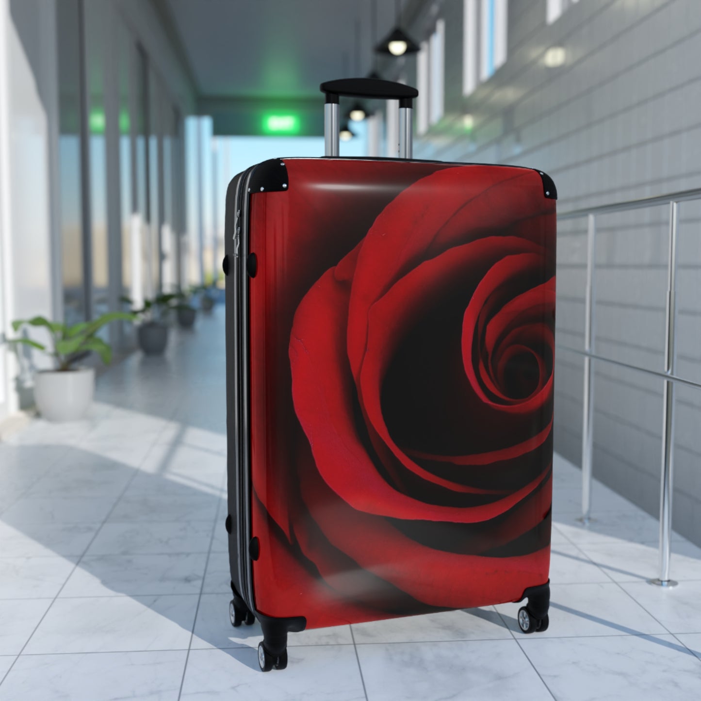 Nature Flowers Floral Red Rose Art Carry-On Suitcase - Stylish Luggage for Travelers