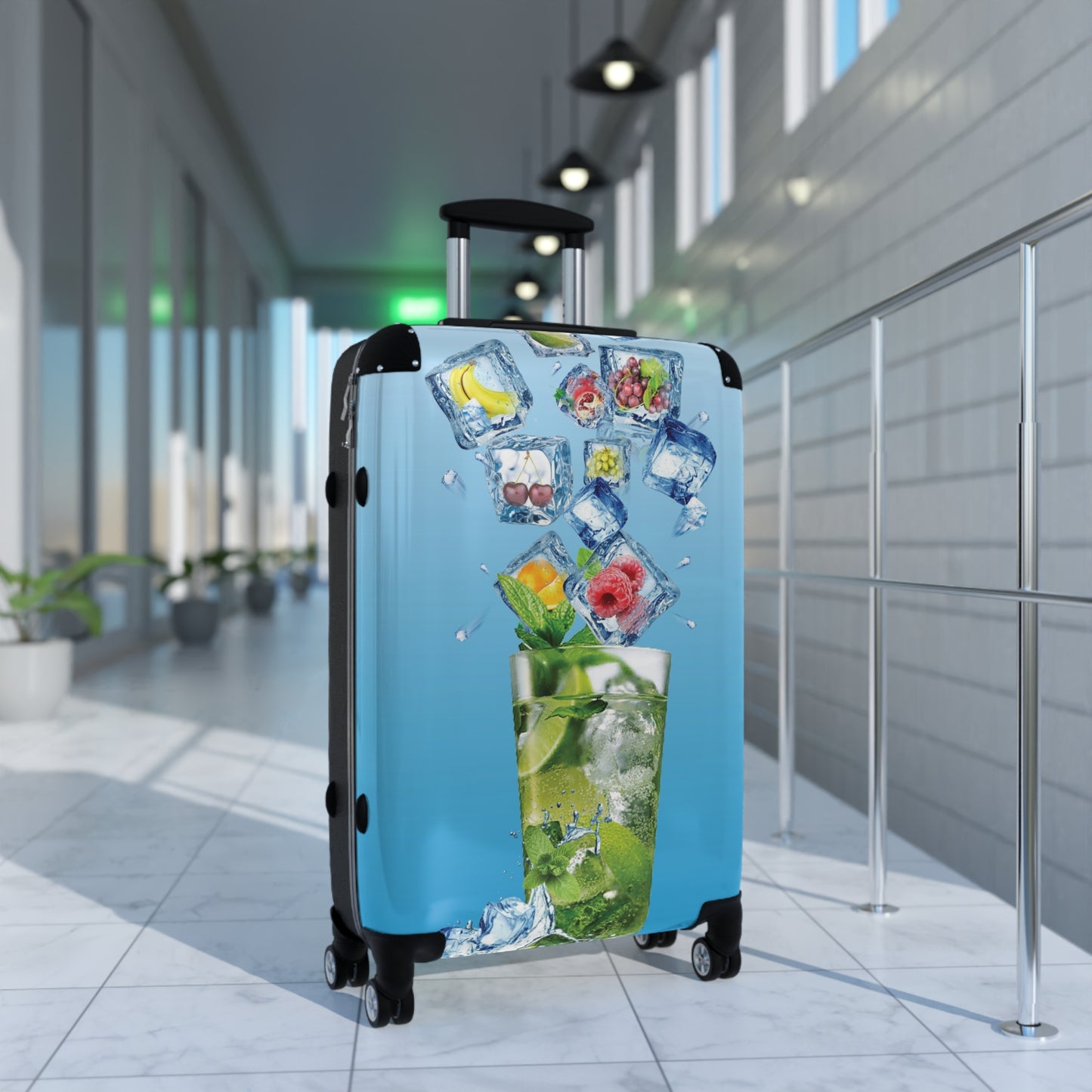 Nature Summer Element Ice Cube Art Carry-On Suitcase - Stylish Luggage for Travelers