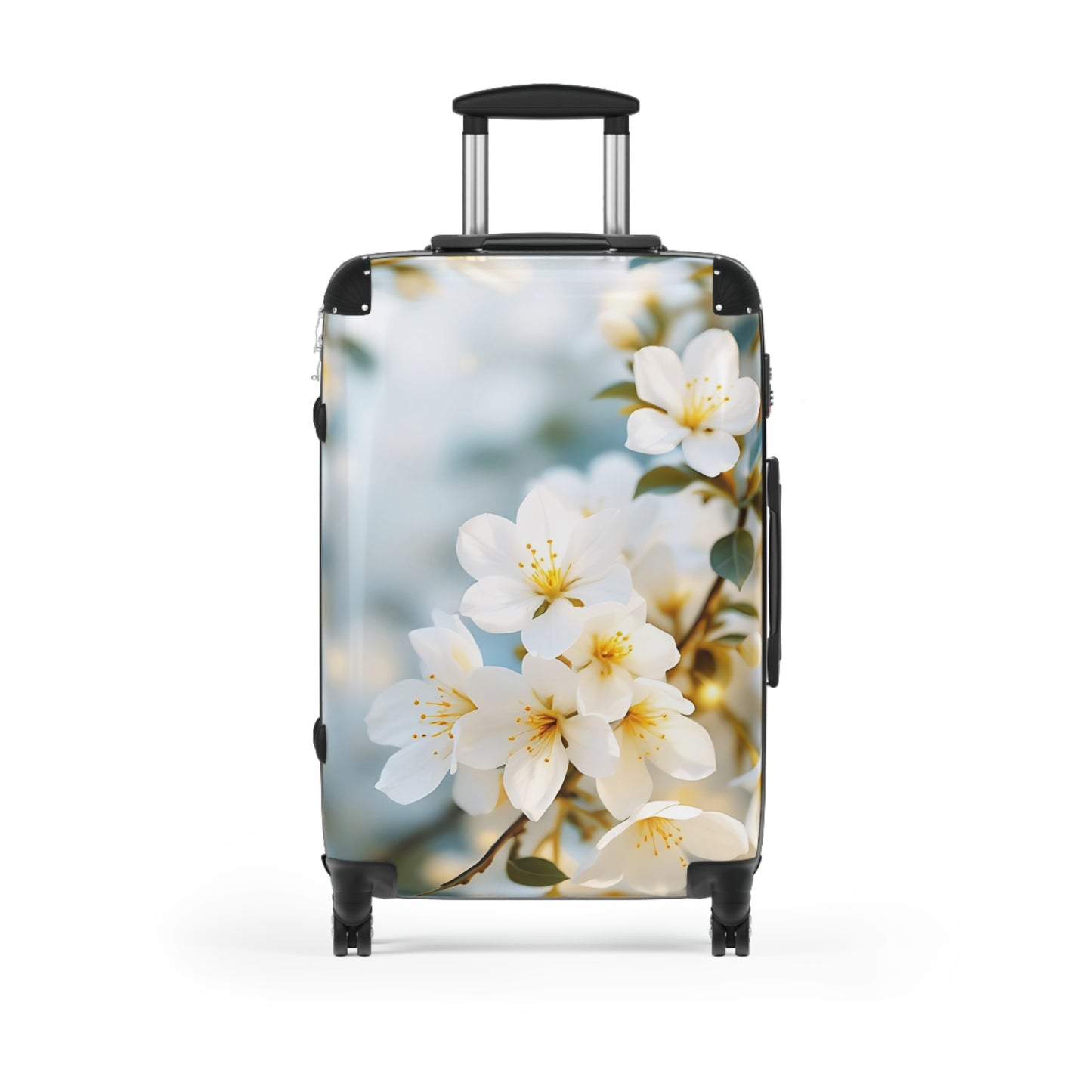 Nature Flowers Floral White Cherry Art Carry-On Suitcase - Stylish Luggage for Travelers