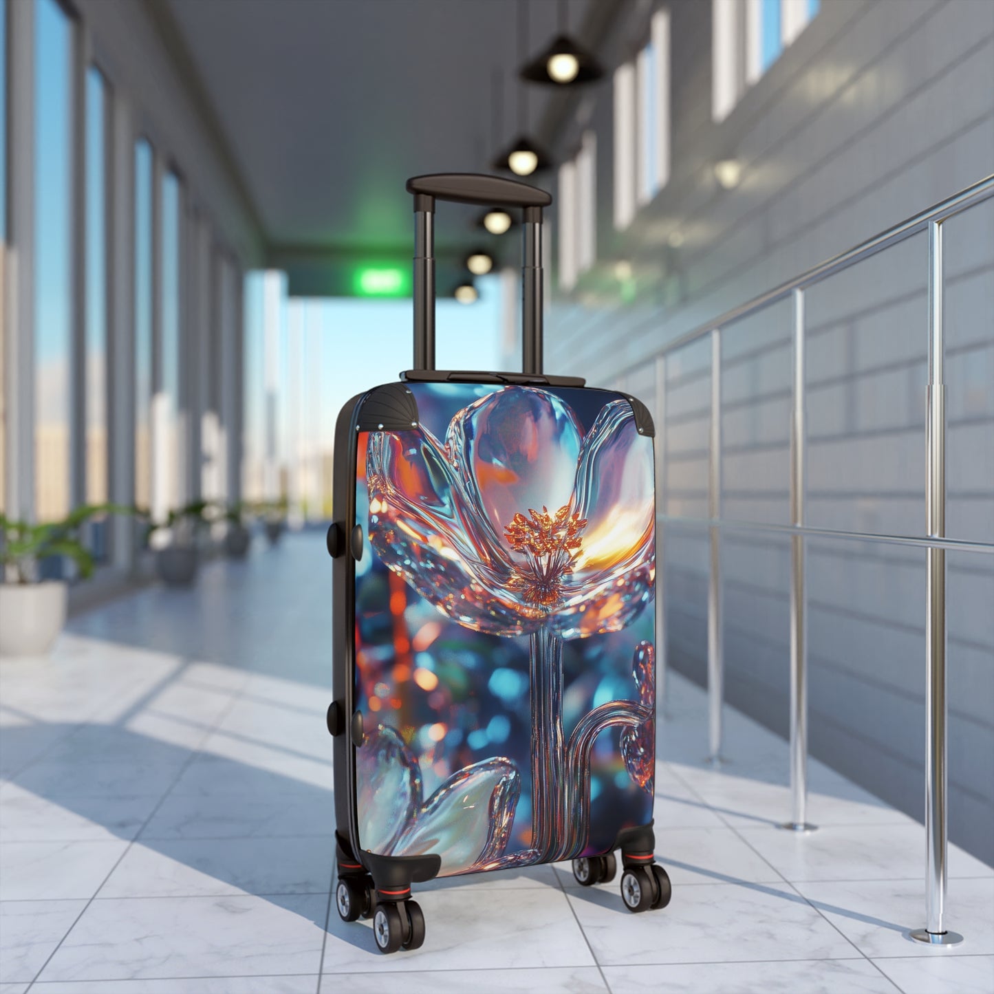 Nature Flowers Floral Petals Glass Art Carry-On Suitcase - Stylish Luggage for Travelers