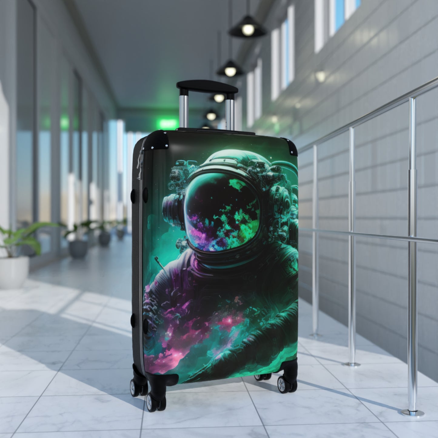 Space Astronaut Digital Art Carry-On Suitcase - Stylish Luggage for Travelers