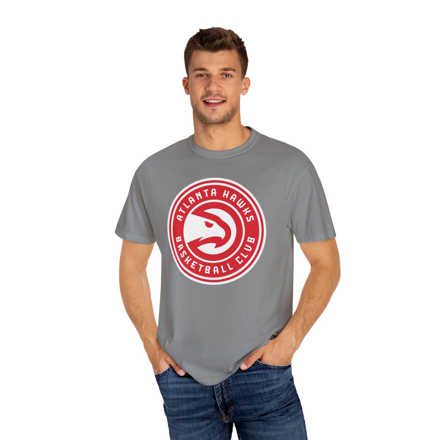 Atlanta Hawks Hoop Lifestyle Garment-Dyed T-Shirt – Premium Cotton Tee for Customization
