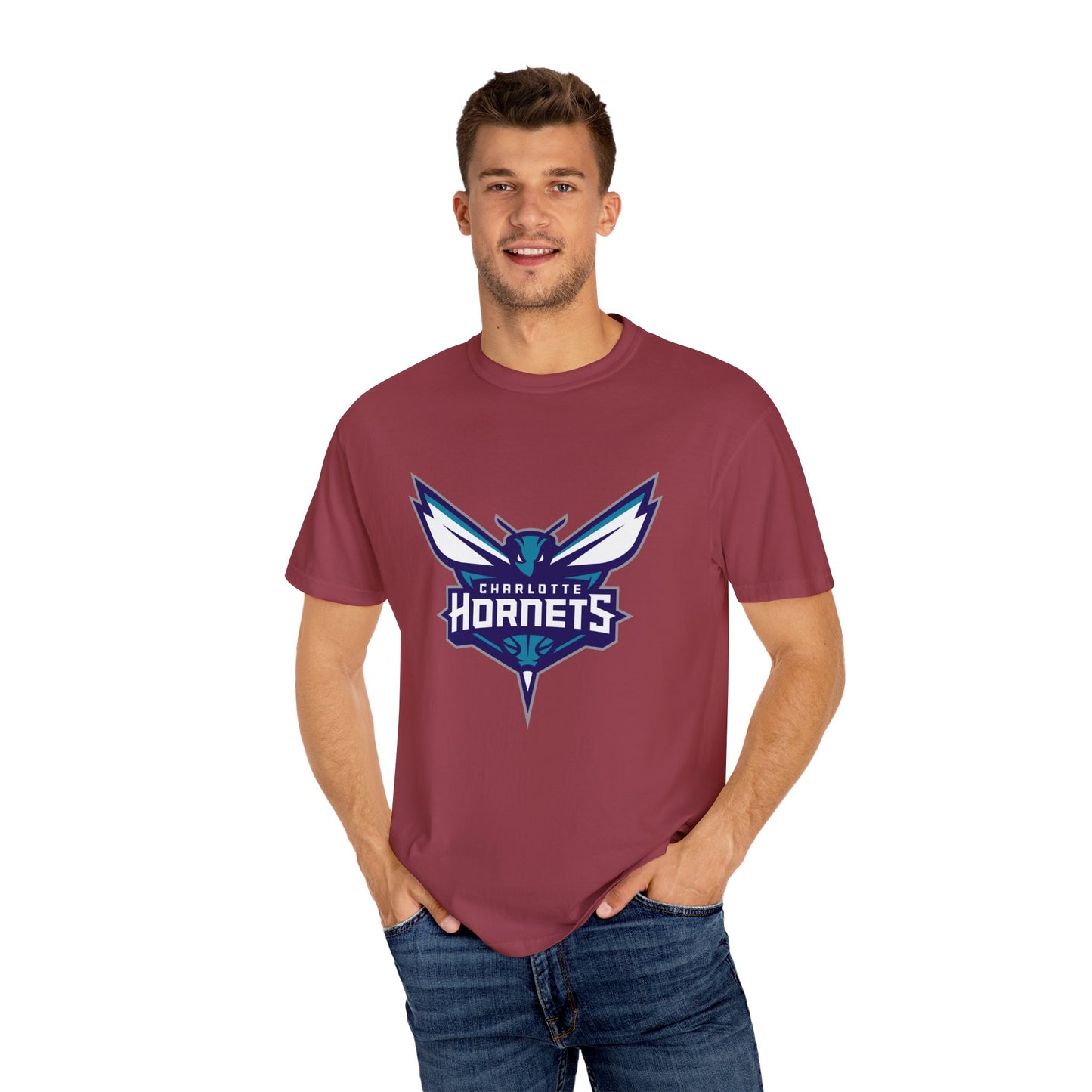 Charlotte Hornets Garment-Dyed T-Shirt – Premium Cotton Tee for Customization