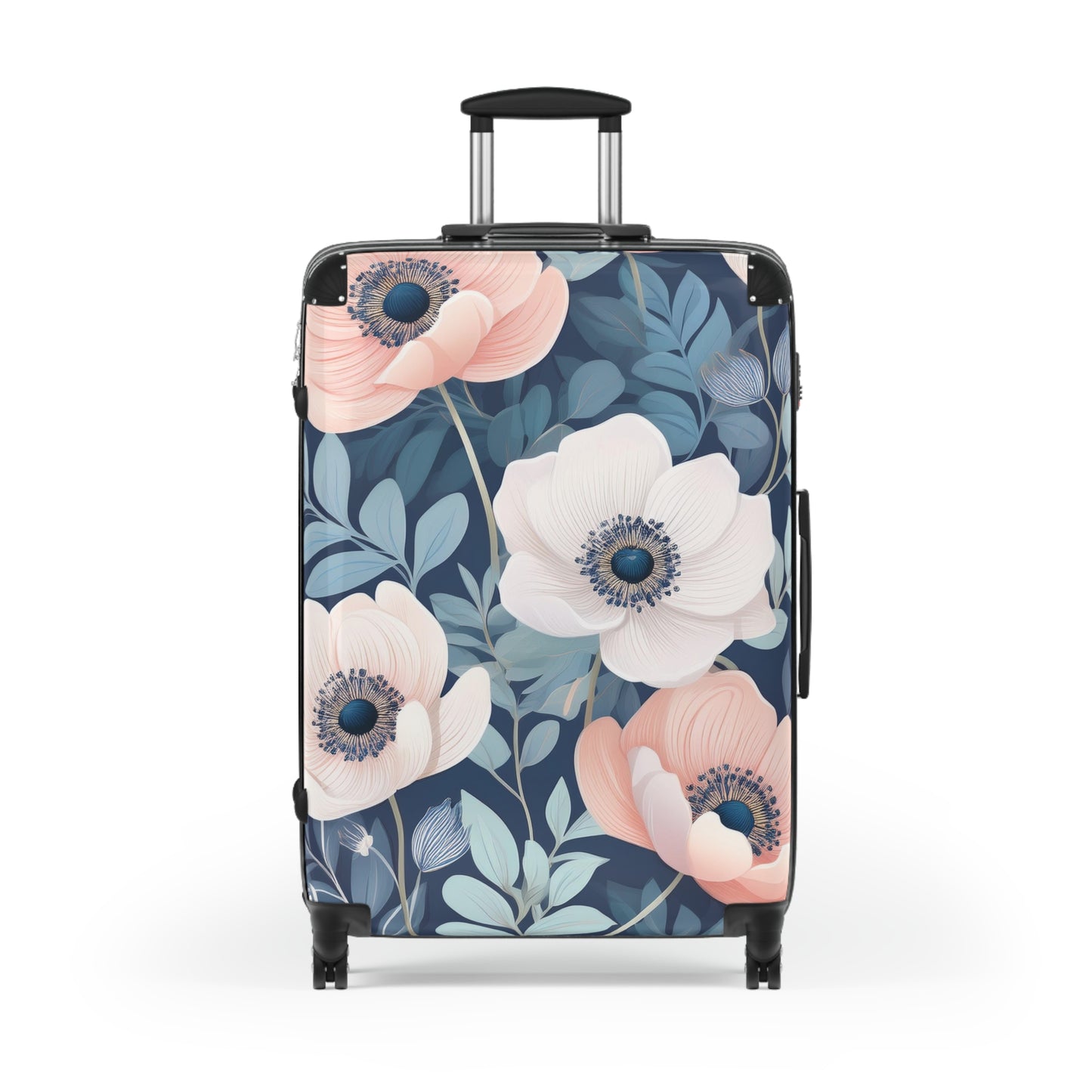 Nature Flowers Floral Pink and White Art Carry-On Suitcase - Stylish Luggage for Travelers