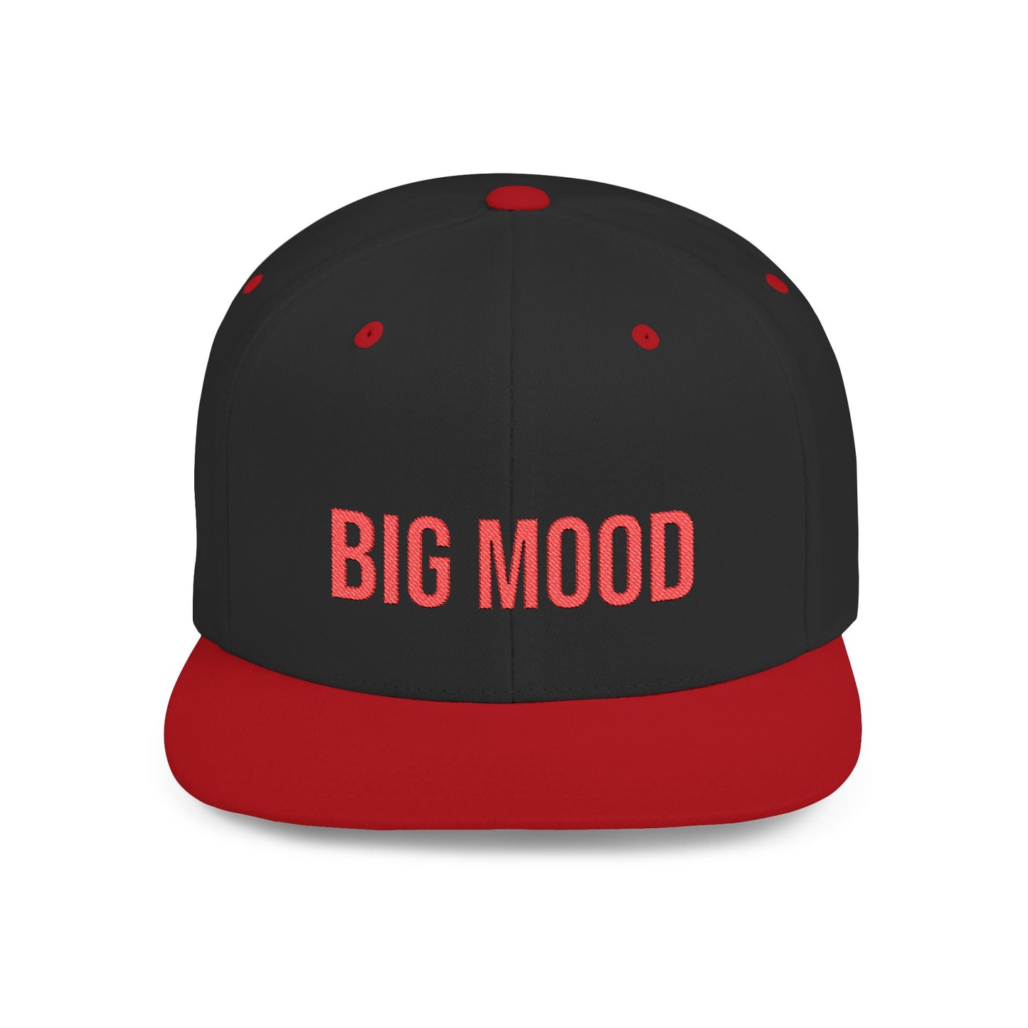 Text BIg Mood Flat Bill Snapback – Lightweight, Custom Fit, Premium Quality