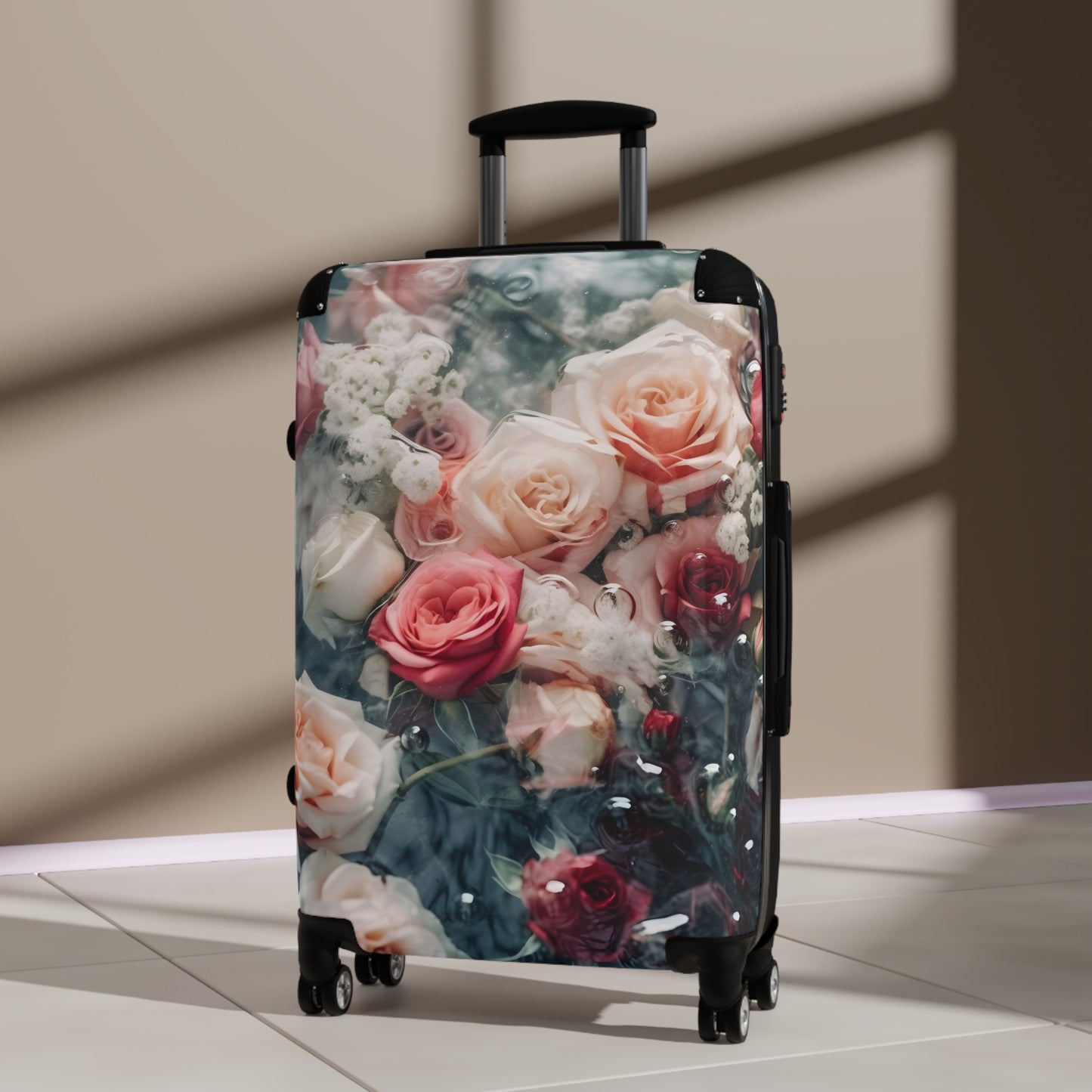 Nature Flowers Floral Water Art Carry-On Suitcase - Stylish Luggage for Travelers