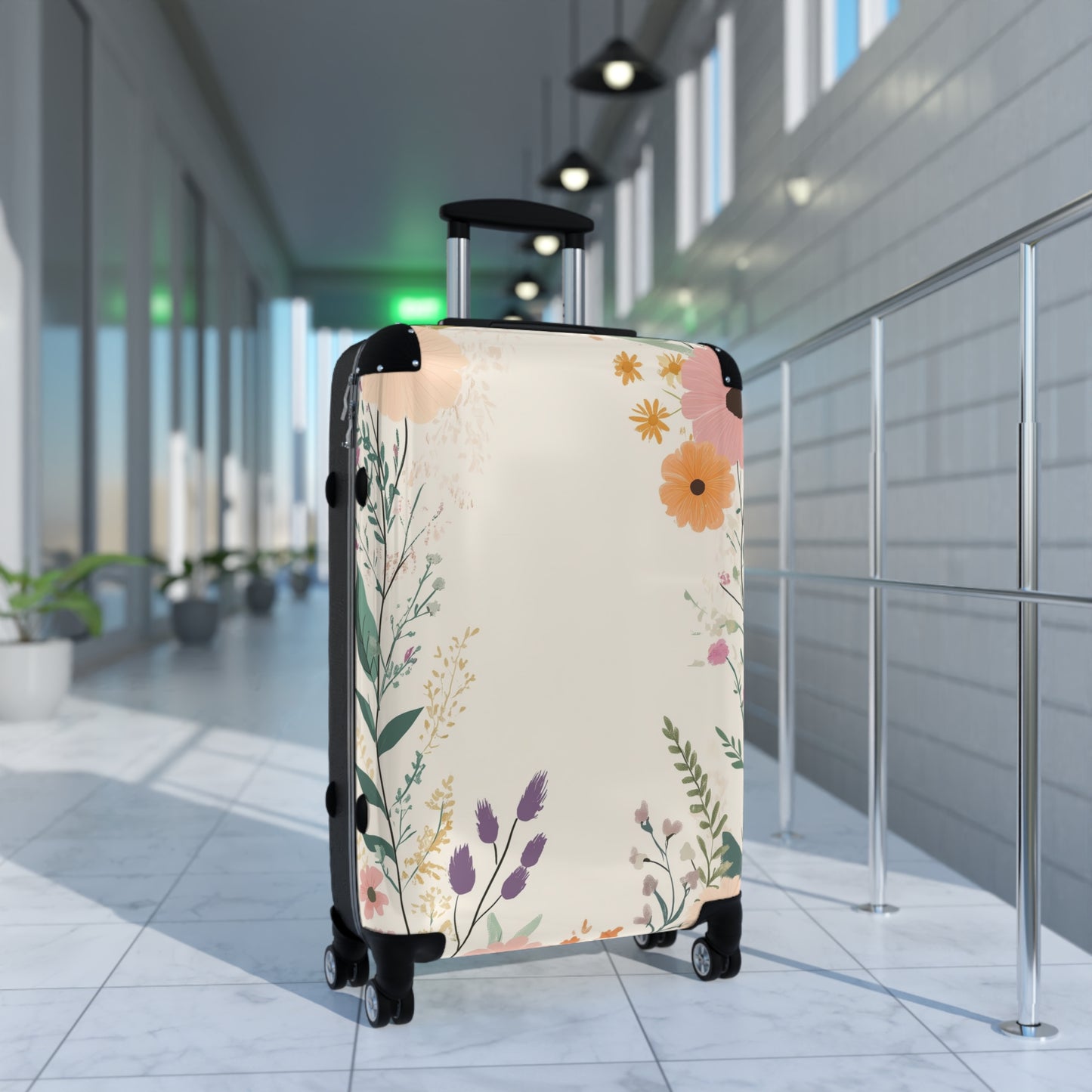 Nature Flowers Floral Leaves Art Carry-On Suitcase - Stylish Luggage for Travelers
