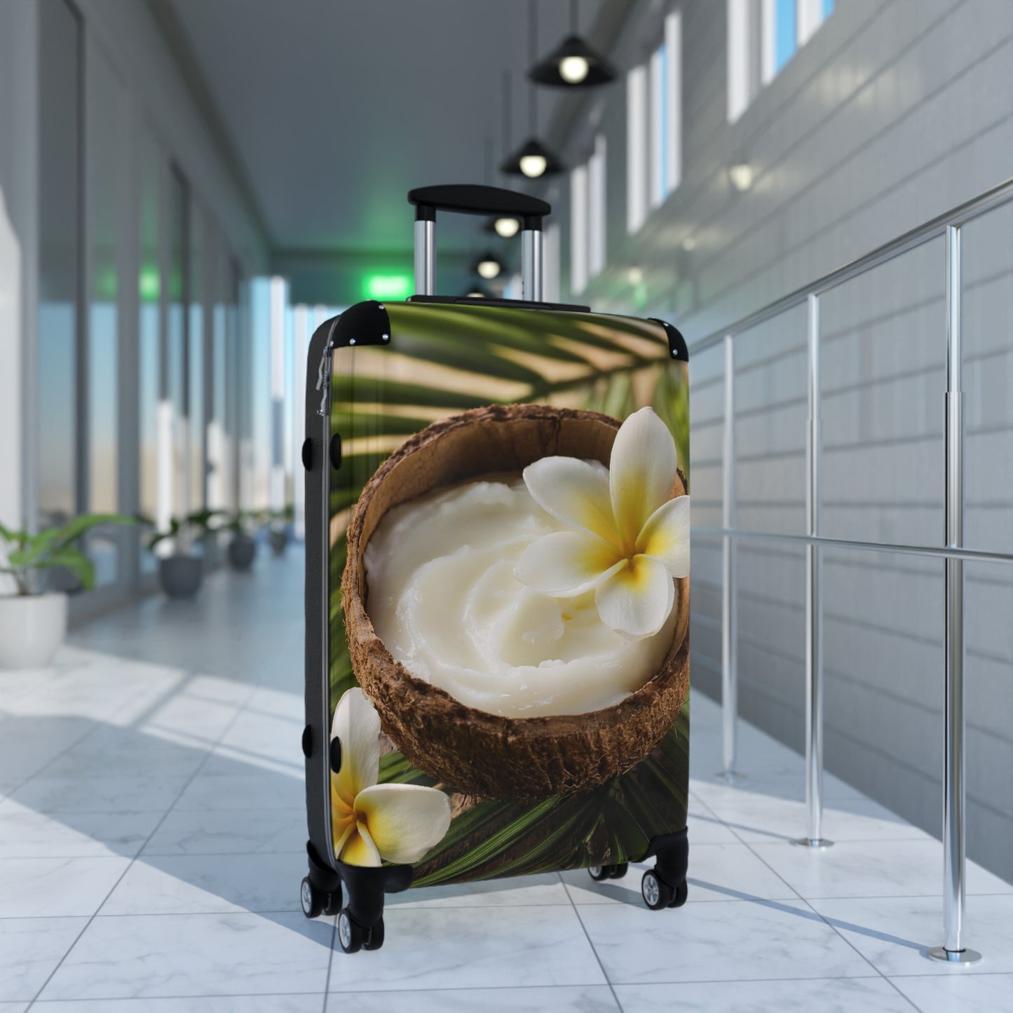 Nature Flowers Floral Coconut Oil Art Carry-On Suitcase - Stylish Luggage for Travelers