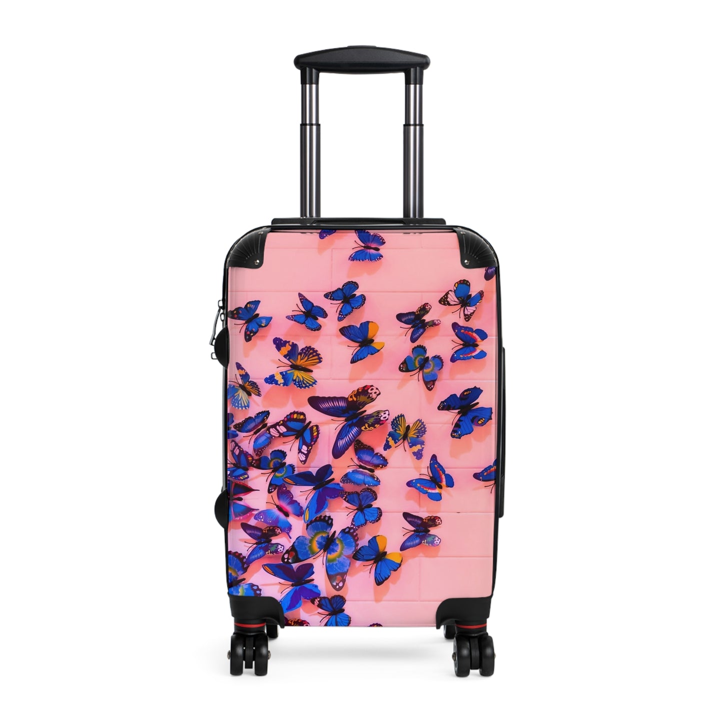 Nature Butterflies Blue Pink Art Carry-On Suitcase - Stylish Luggage for Travelers