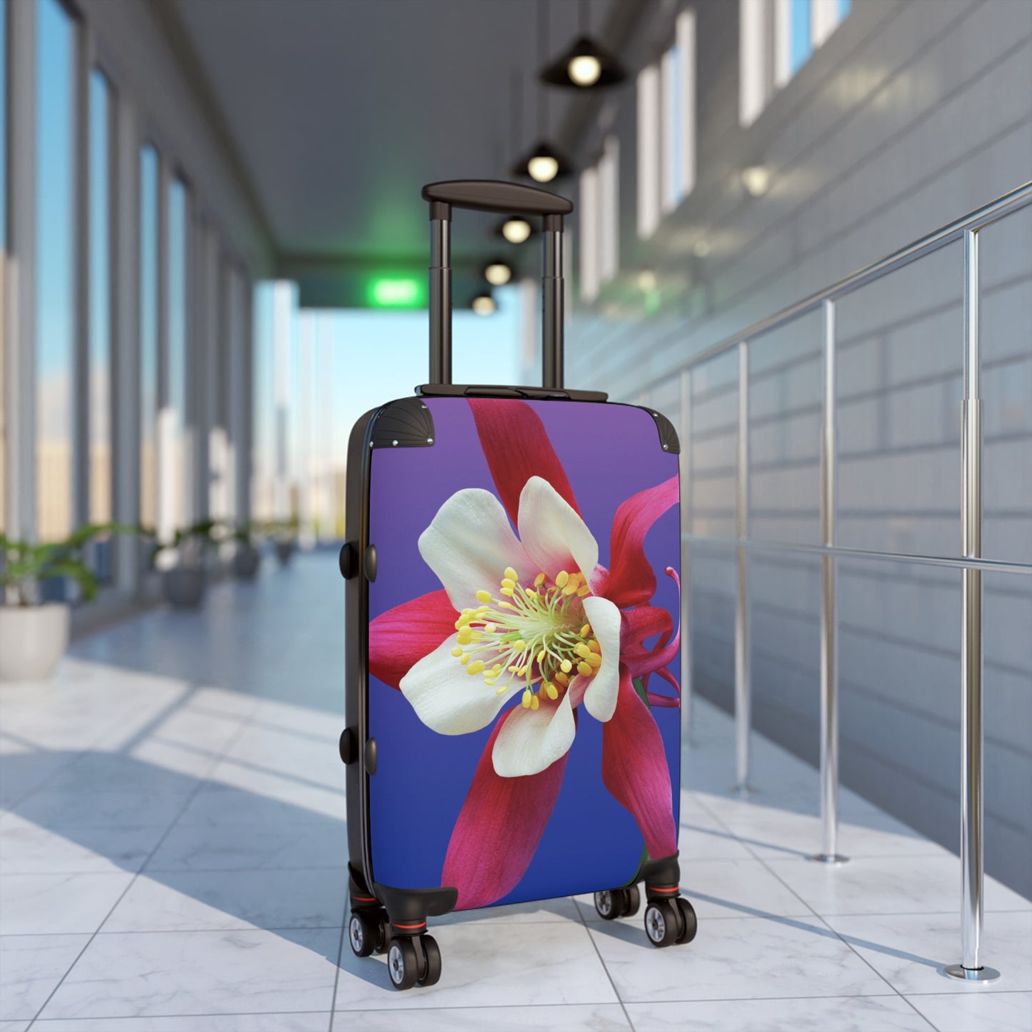 Love Aquilegia Art Carry-On Suitcase - Stylish Luggage for Travelers