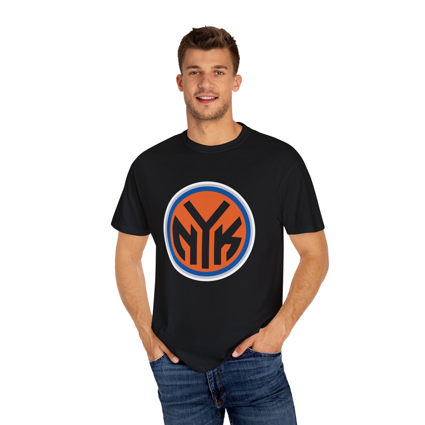 New York Knicks Basketball Fanatics Garment-Dyed T-Shirt – Premium Cotton Tee for Customization
