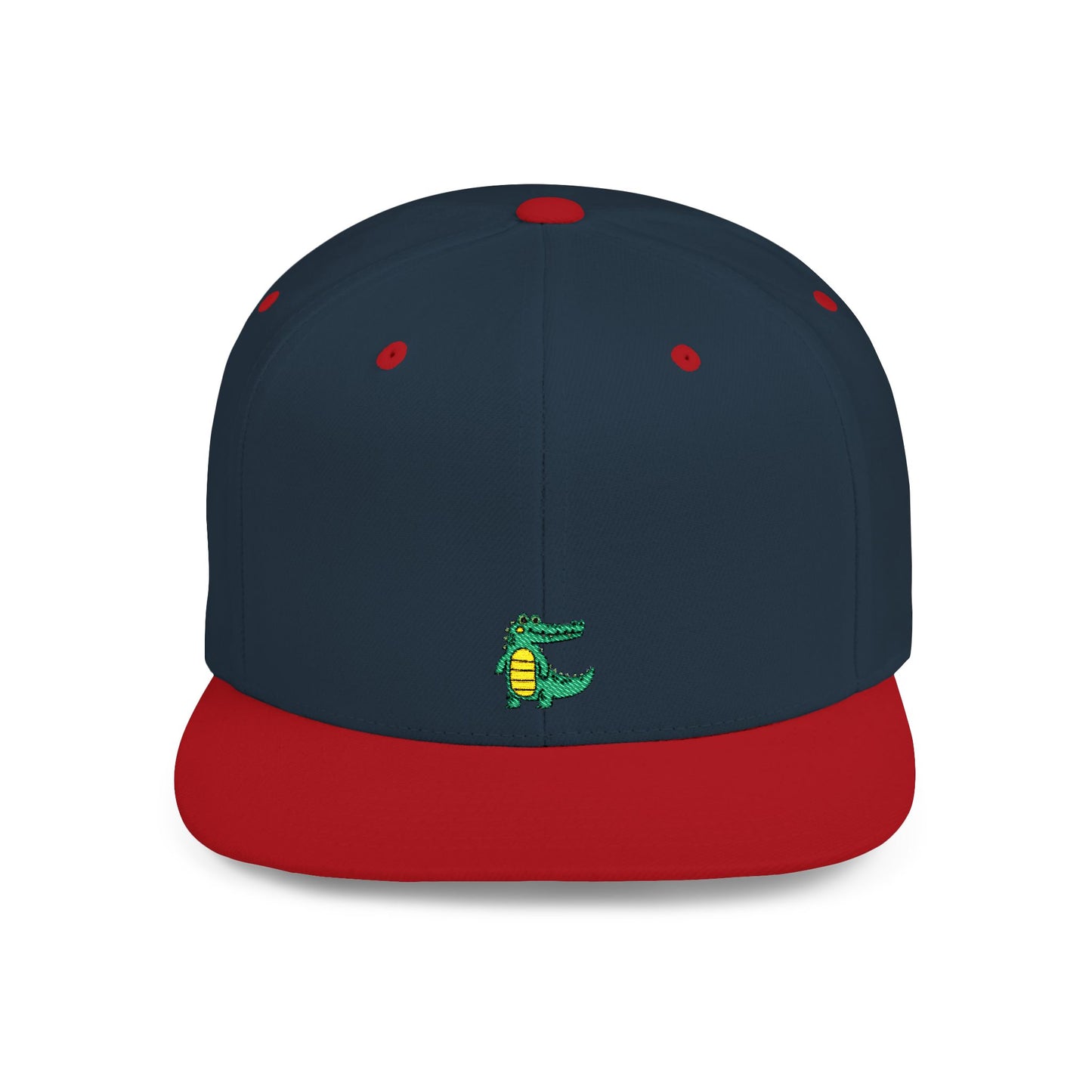 Icons Embroidered Crocodile 2 Flat Bill Snapback – Lightweight, Custom Fit, Premium Quality