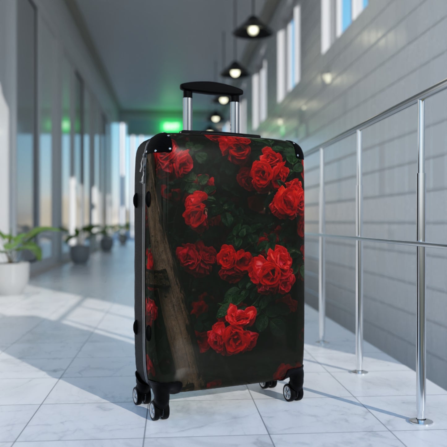 Nature Flowers Floral Rose Bush Art Carry-On Suitcase - Stylish Luggage for Travelers